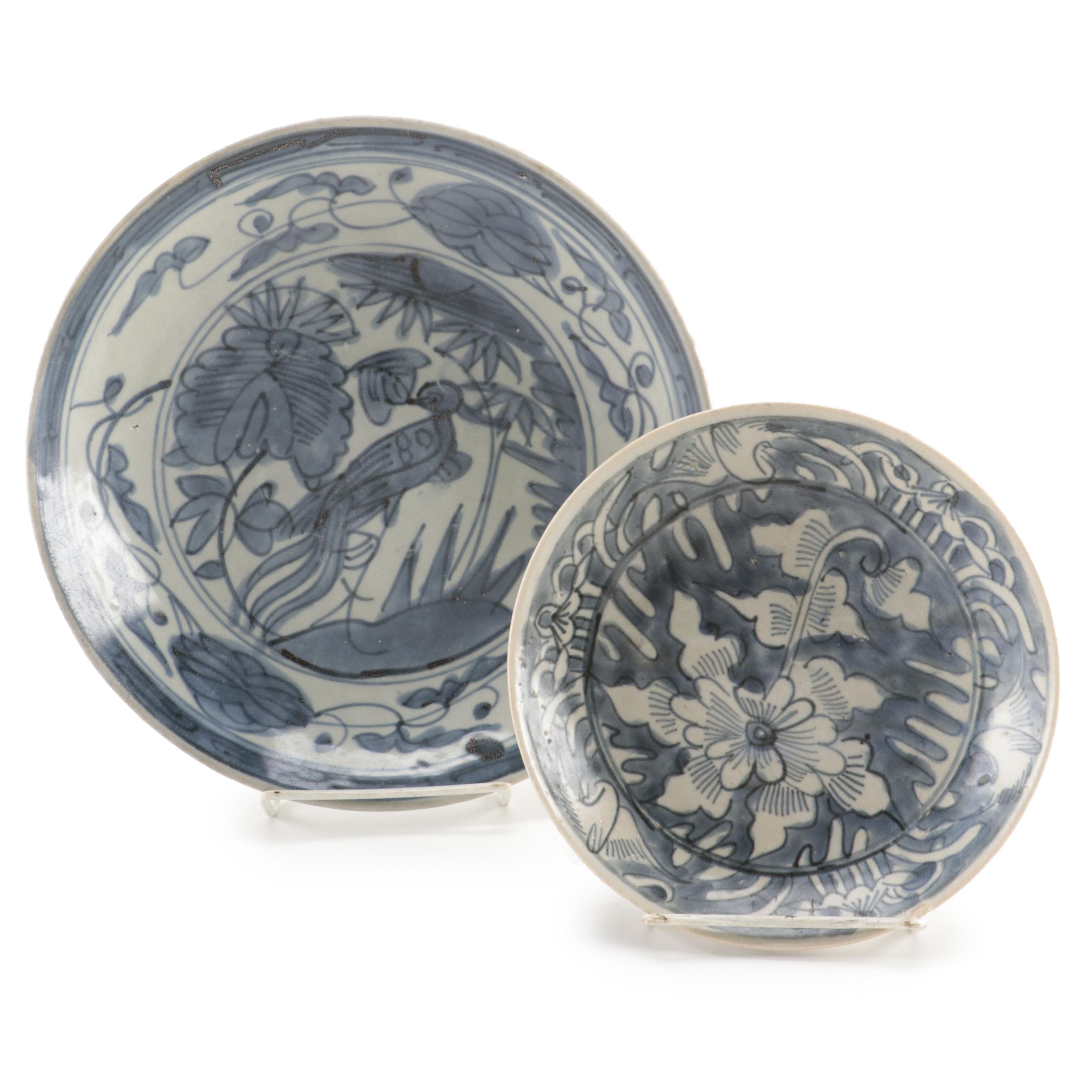 Chinese Swatow Ware Plates, Antique