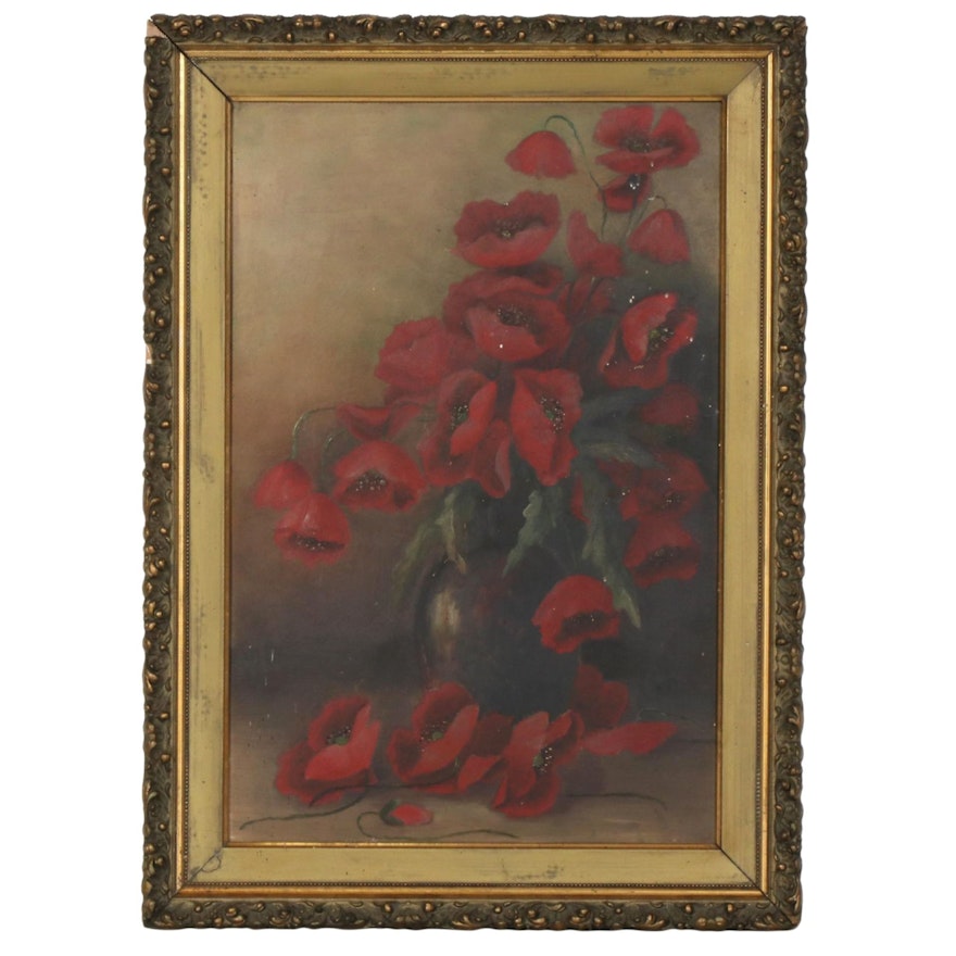 Floral Still Life Oil Painting, Late 19th/Early 20th Century