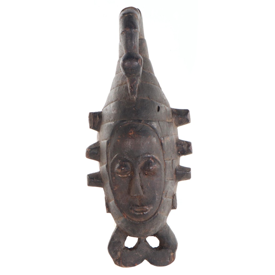 Guro Style Carved Wood Mask, Côte d'Ivoire