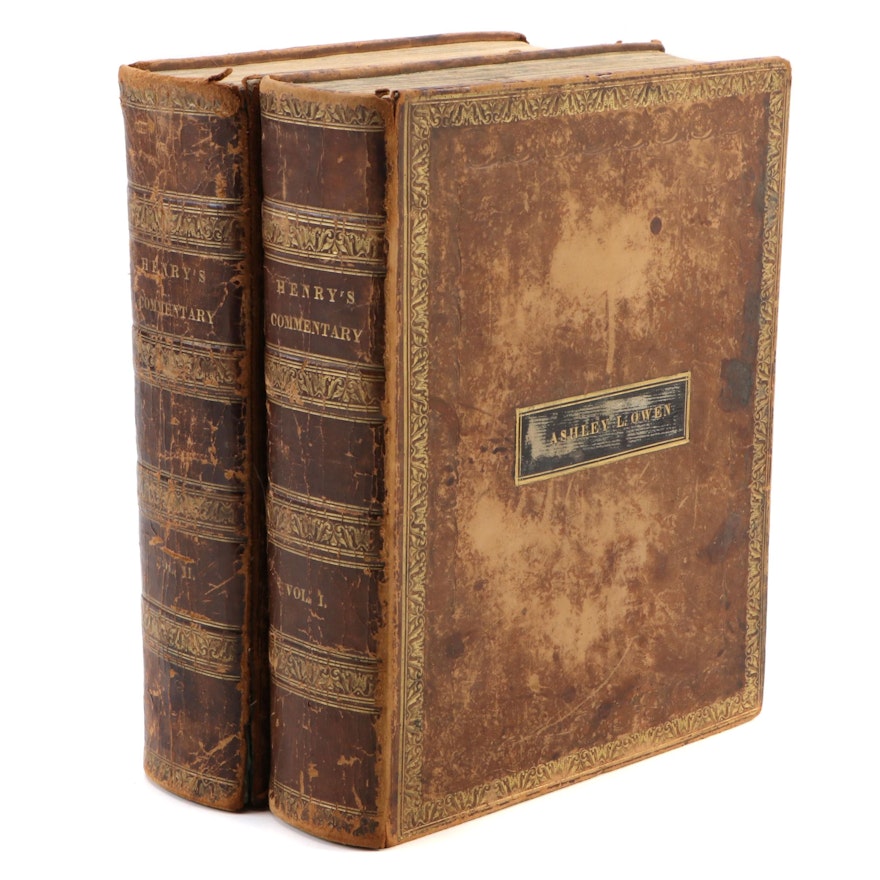 "A New Family Bible, Containing the Old and New Testaments" Two-Volume Set, 1816