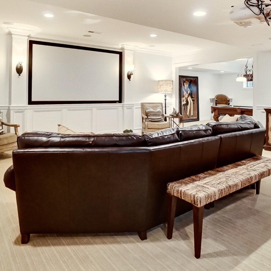 Bernhardt Bonded Leather Two-Piece Sectional Sofa With Ottoman