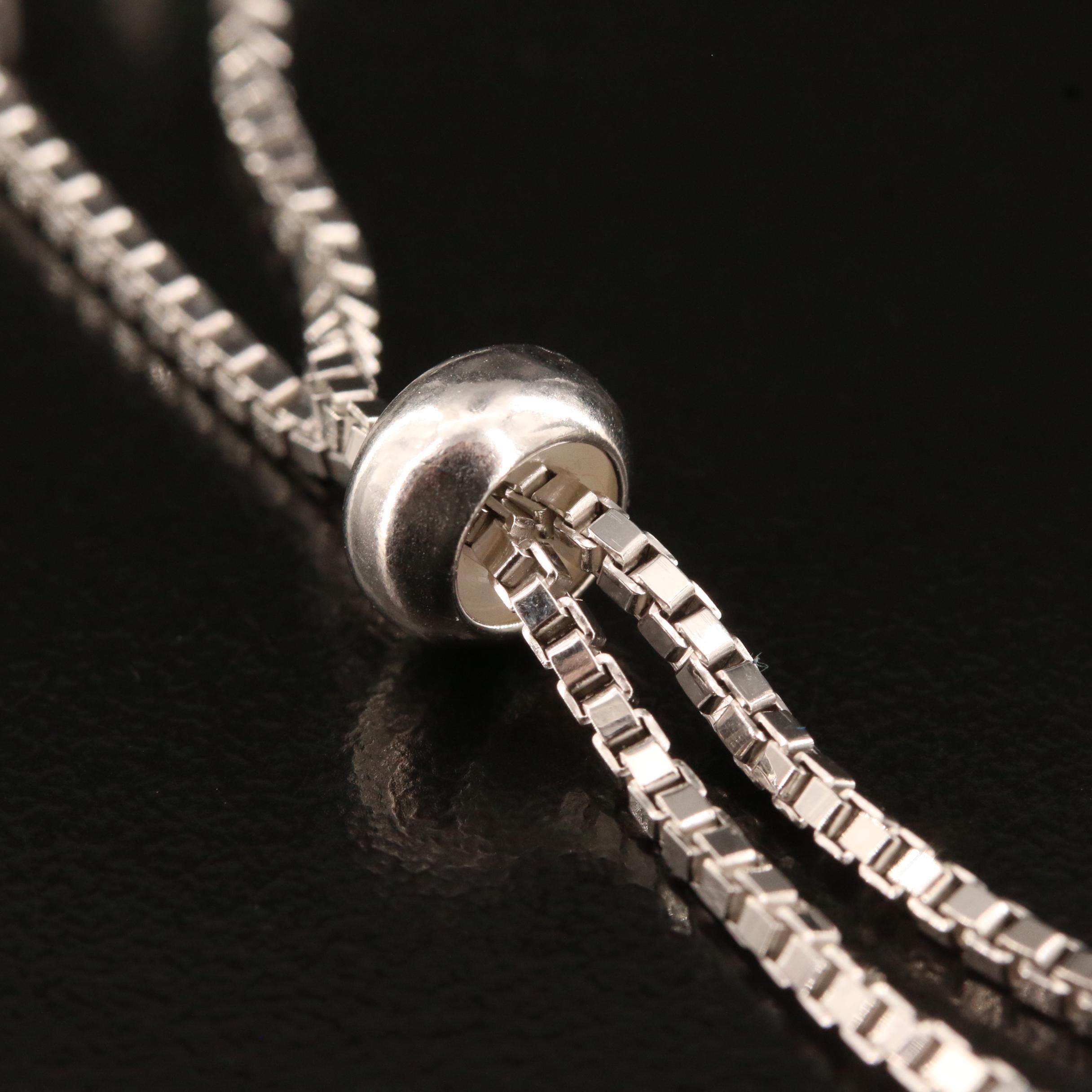 Sterling Silver Emerald Bolo Bracelet