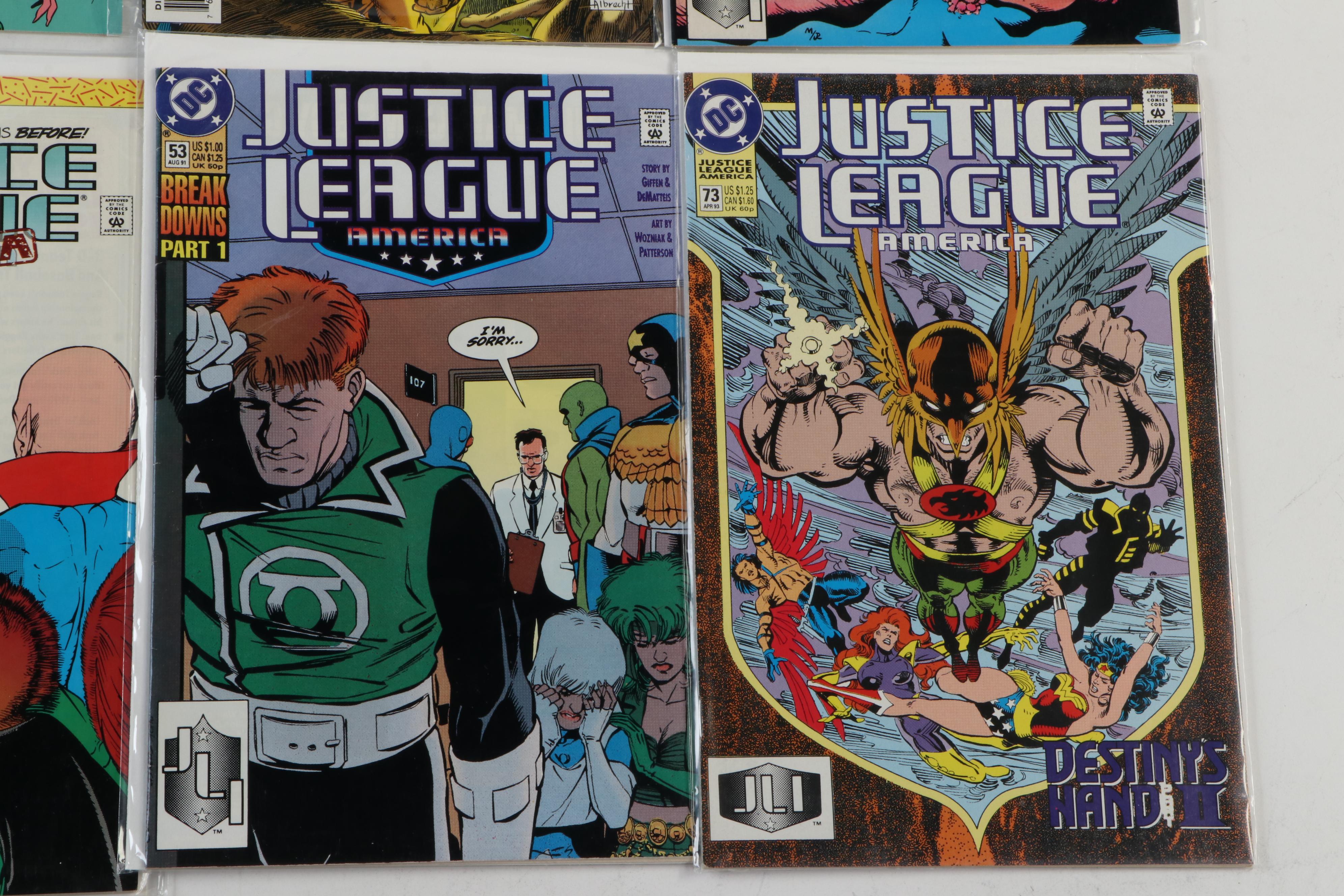 "Justice League" Comics, Including "Dark," and "International"