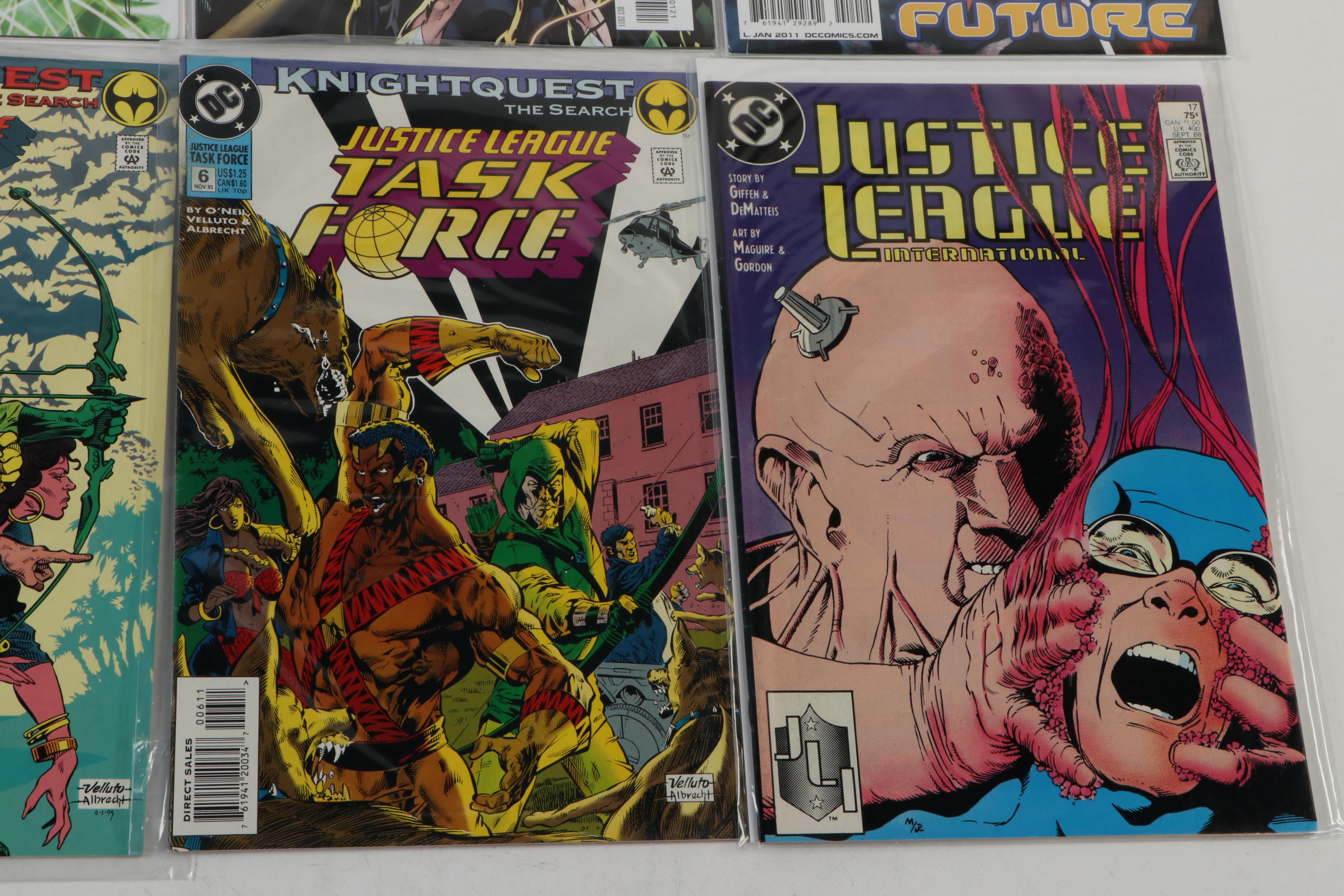 "Justice League" Comics, Including "Dark," and "International"