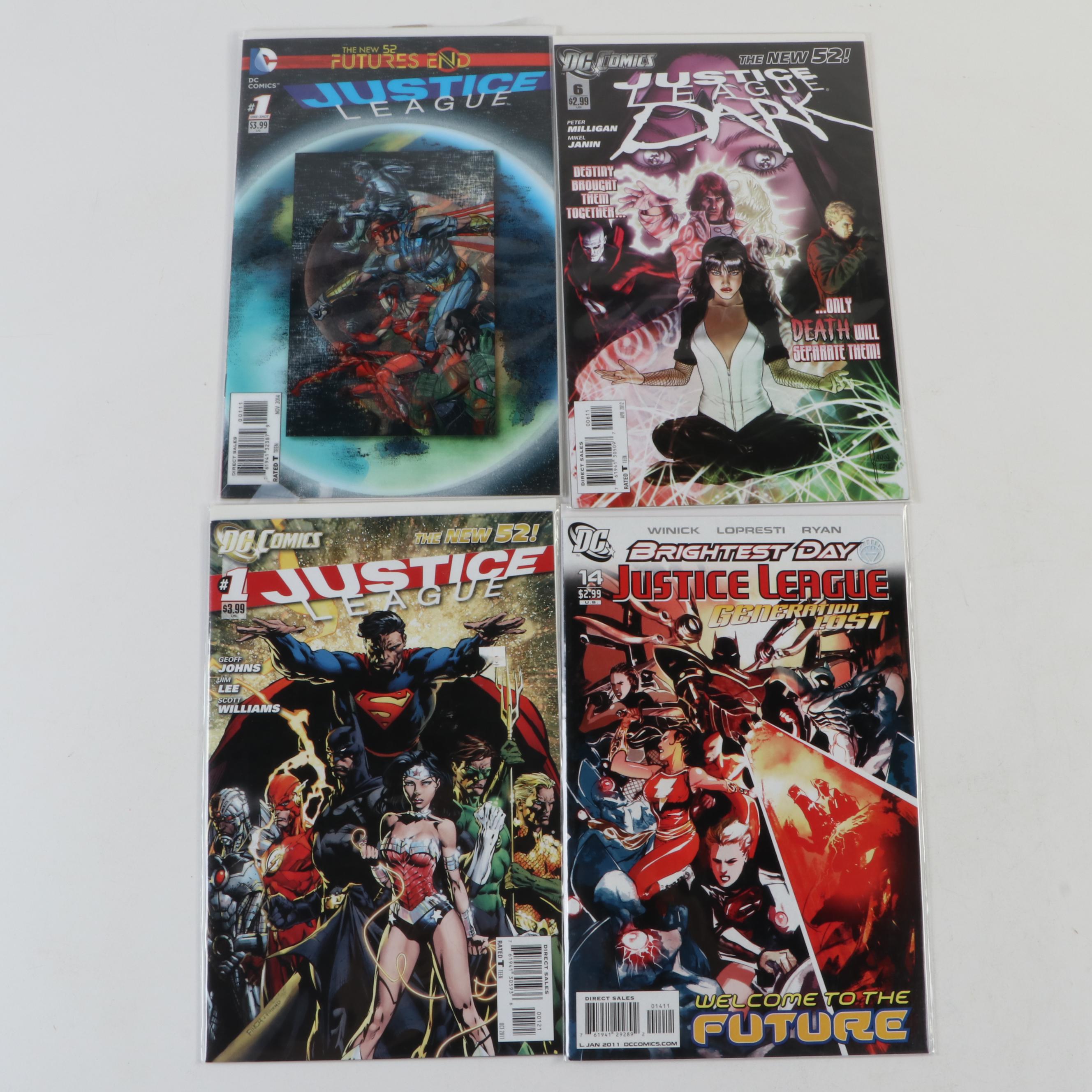 "Justice League" Comics, Including "Dark," and "International"