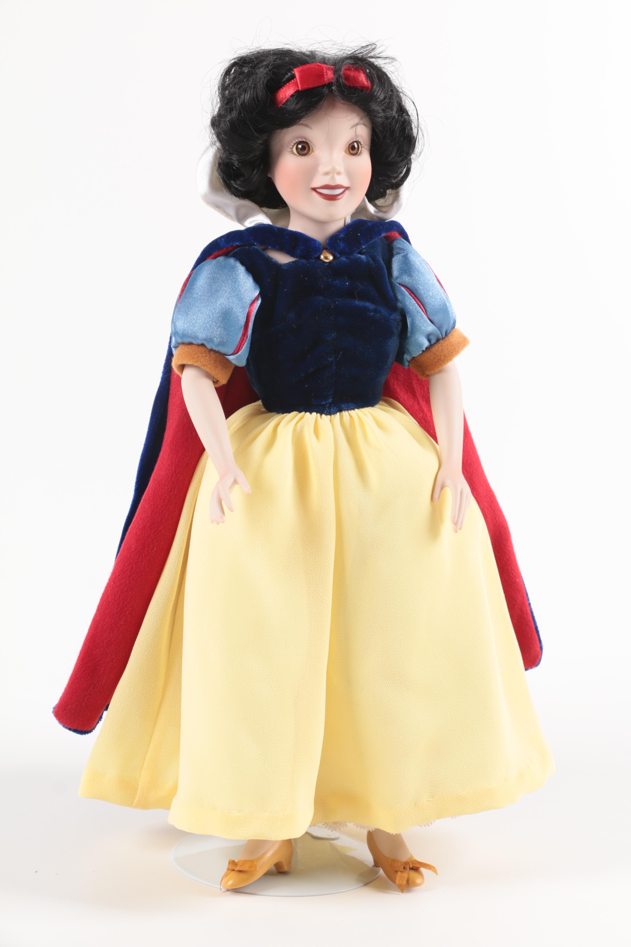 Ashton-Drake Galleries "Snow White and the Seven Dwarfs" Porcelain Dolls