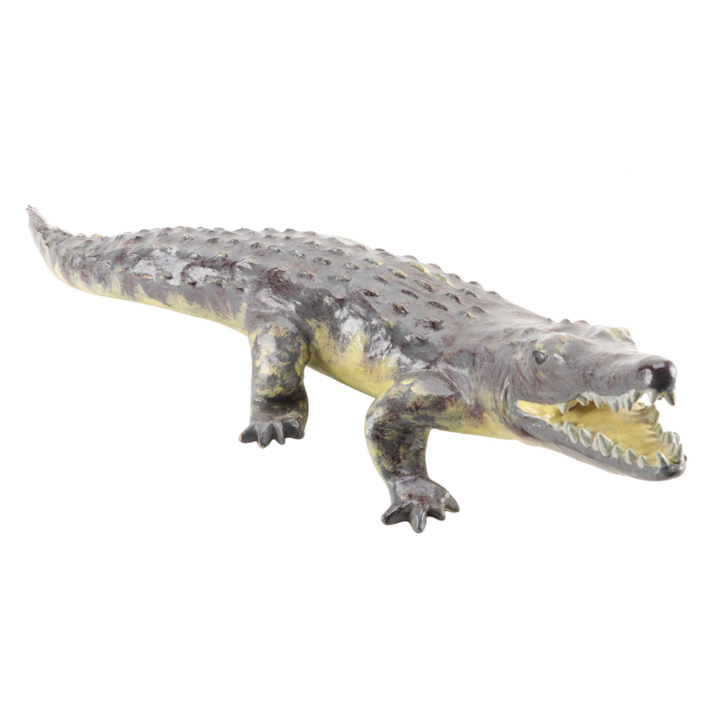 Cuban Made Papier-mâché Alligator Wall Décor