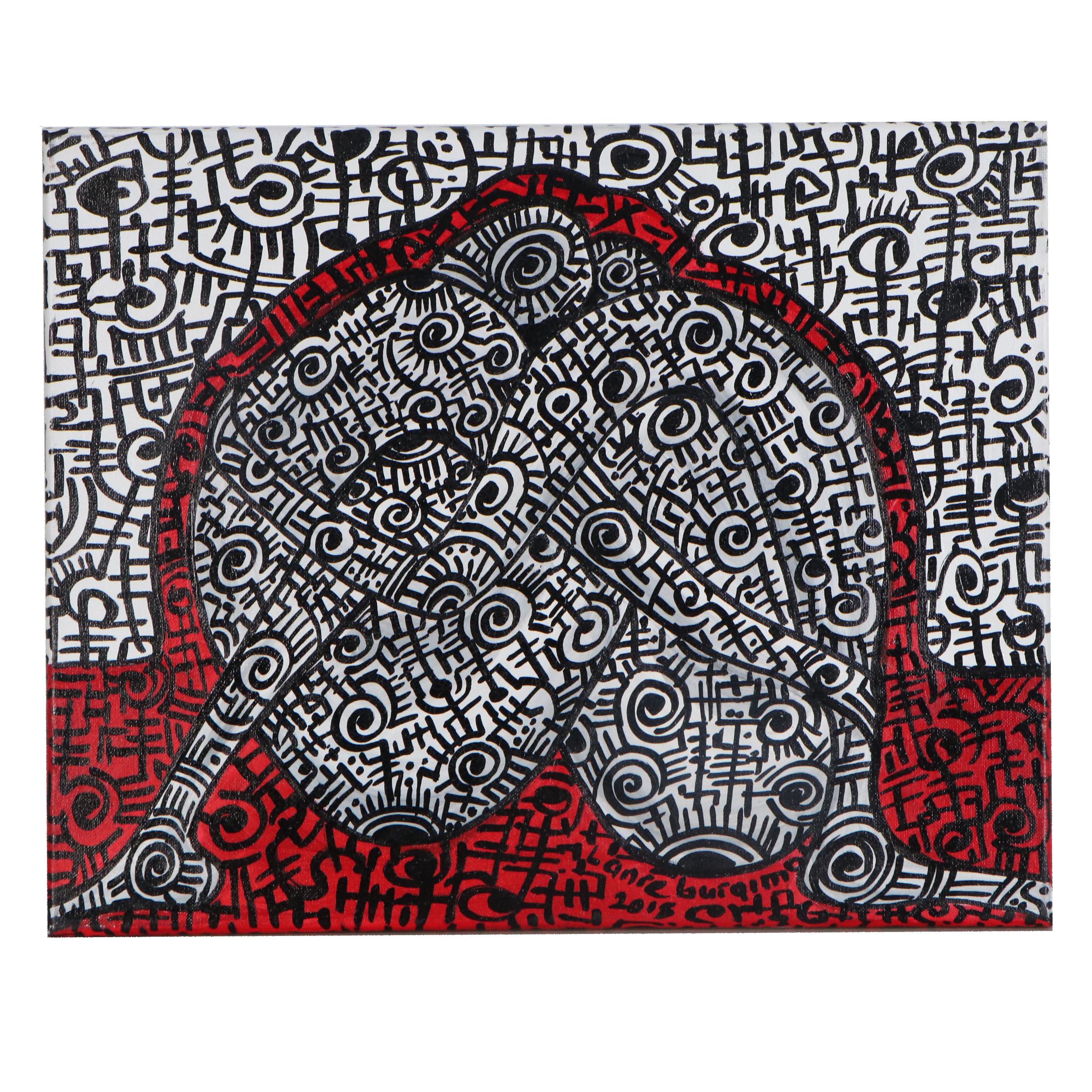 Lanre Buraimoh Acrylic Painting, "Accord", 2018