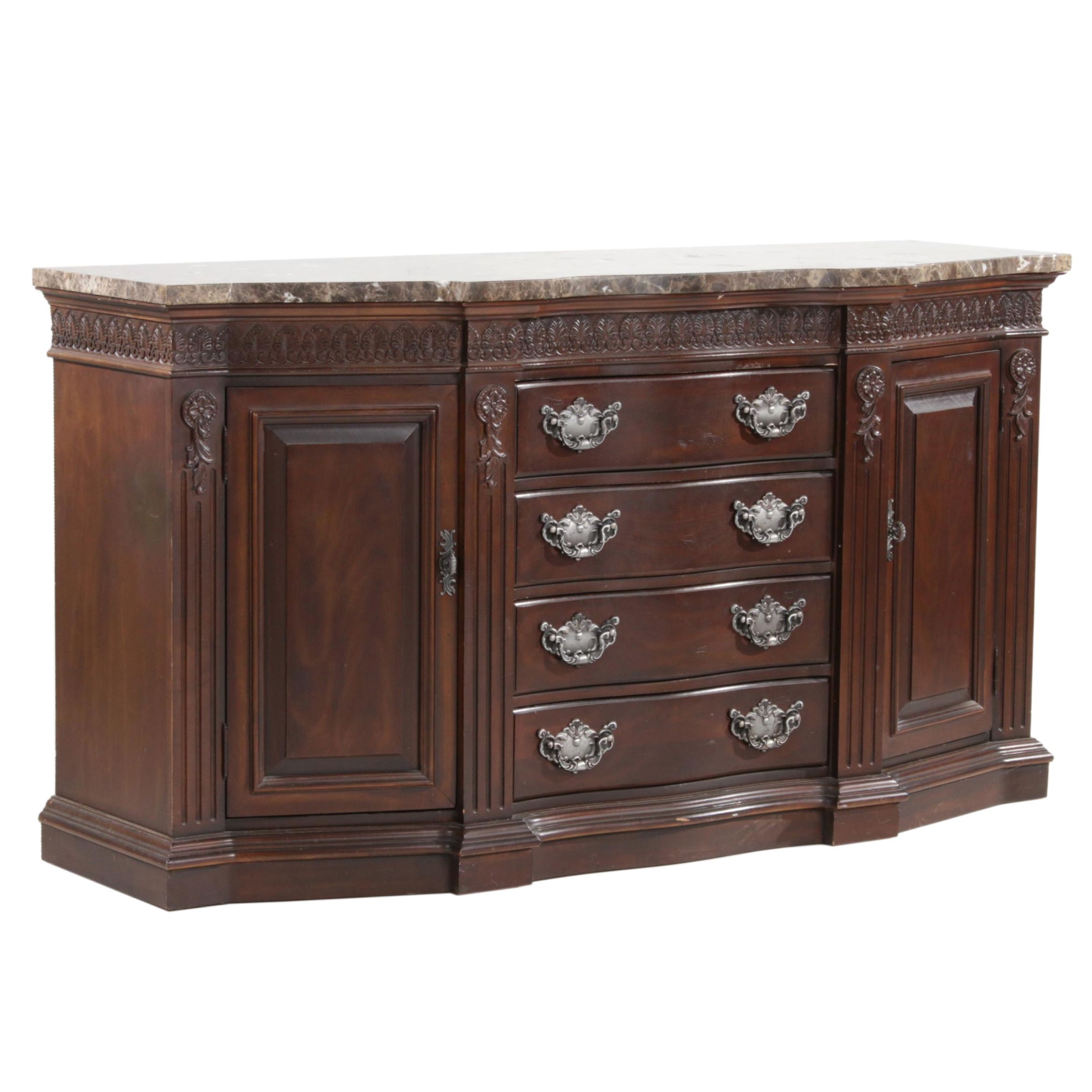 Bernhardt "Embassy Row" Marble Top Buffet, Late 20th- Early 21st Century