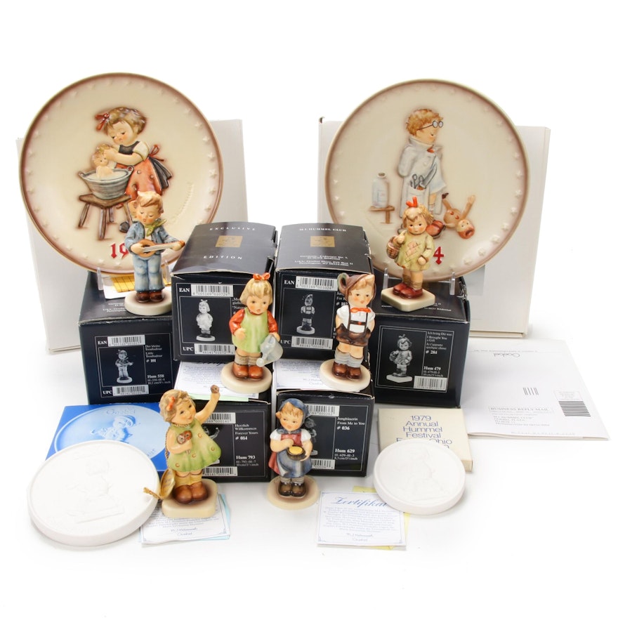 Ten Goebel Hummel Figurines and Collector Plates