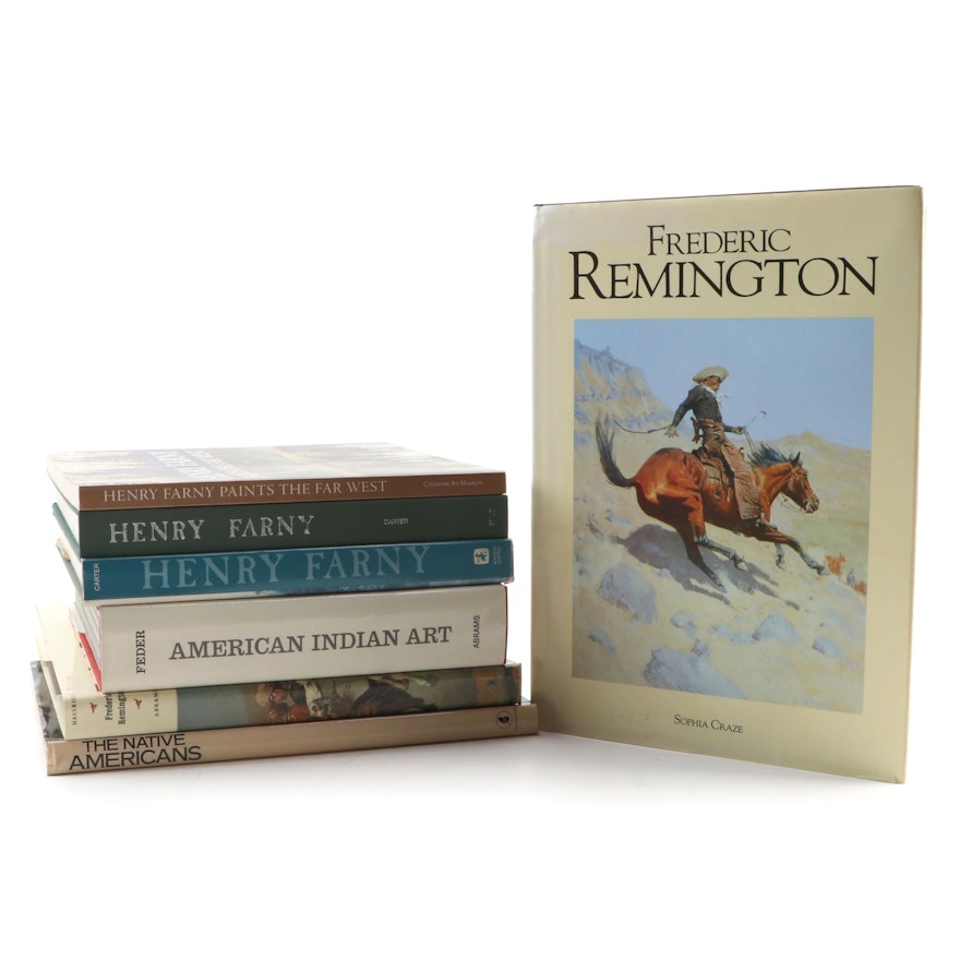 Art Books Including "Frederic Remington" and "Henry Farny"