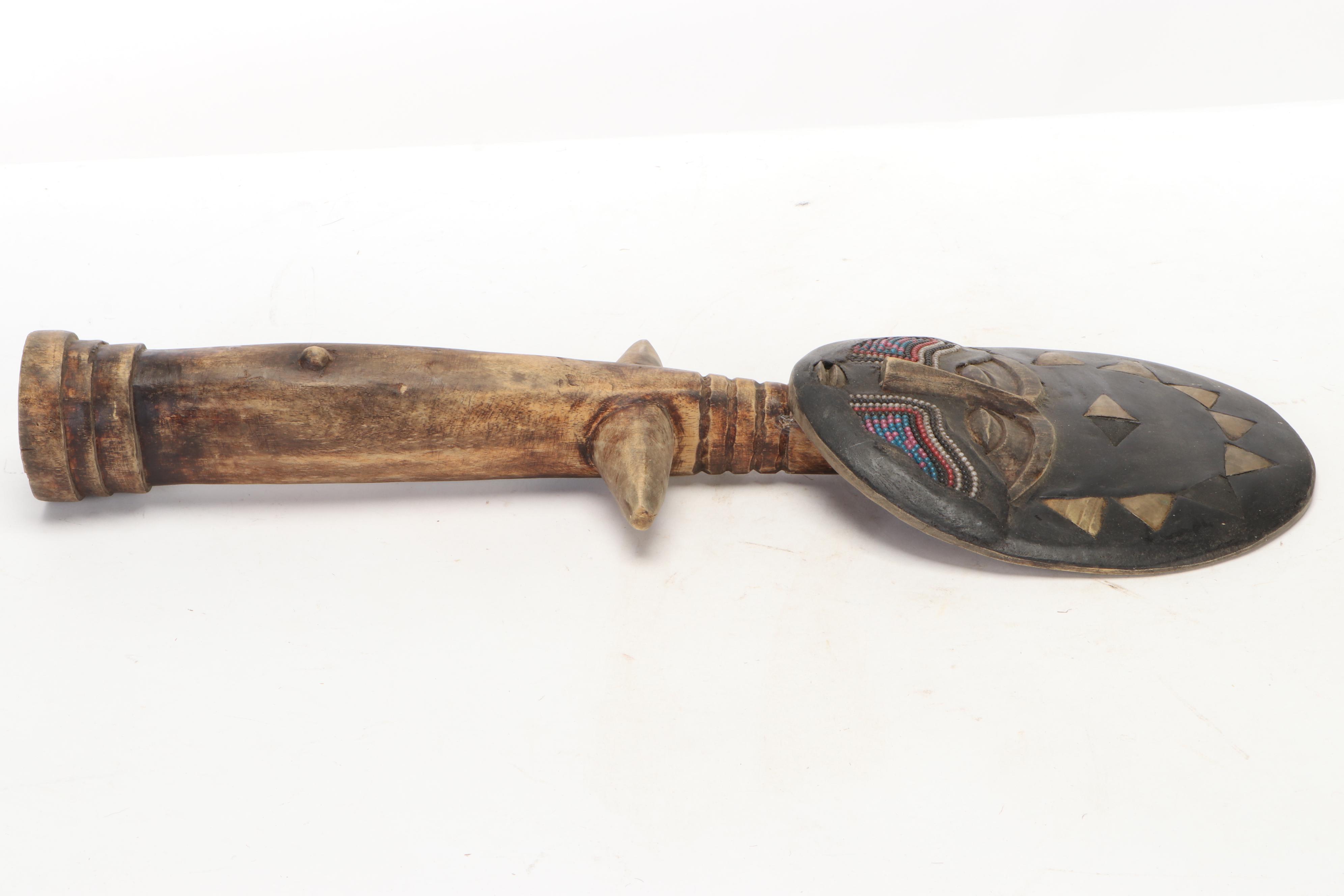 Asante Style Fertility Doll with Embellishments, circa 1970