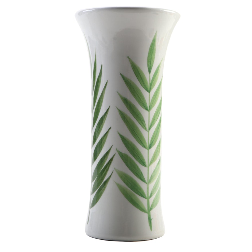 Este Ceramiche for Tiffany & Co. Ceramic Vase with Fern Motif