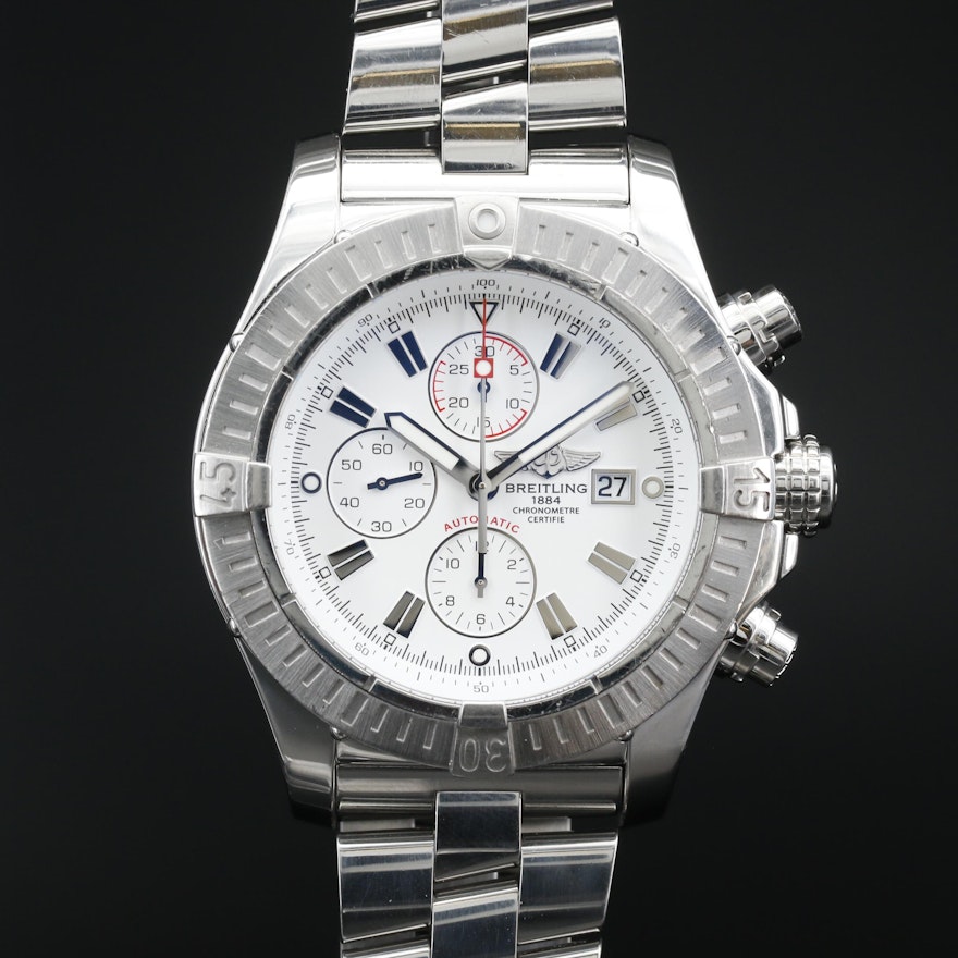 Breitling Super Avenger Chronograph Stainless Steel Automatic Wristwatch