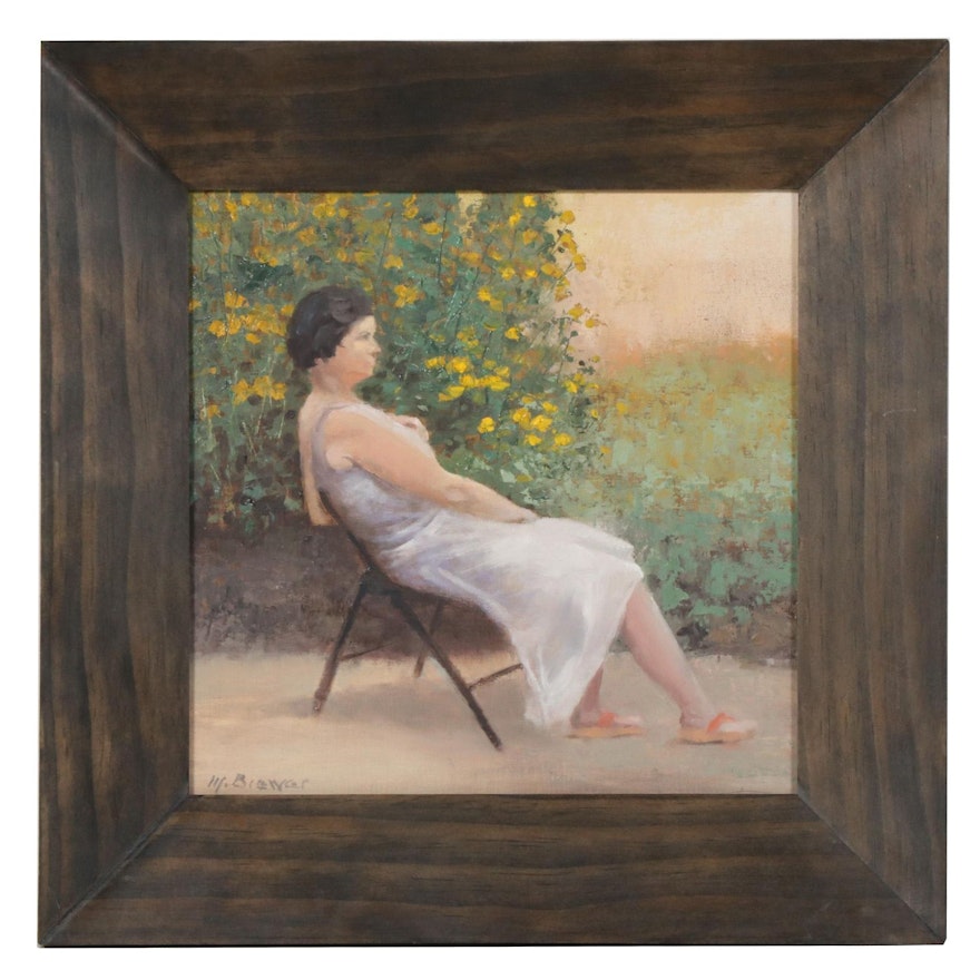 Marcus Brewer Oil Painting "Elia Seated"