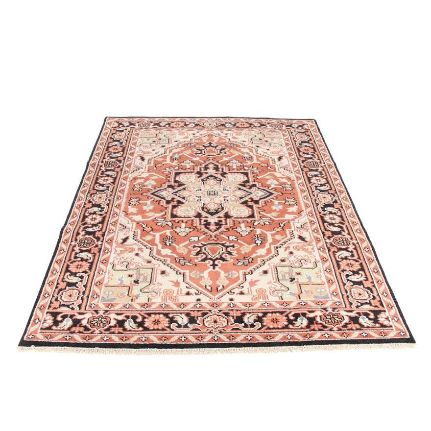 5'10 x 9'2 Hand-Knotted Indo Persian Heriz Serapi Rug, 2010s