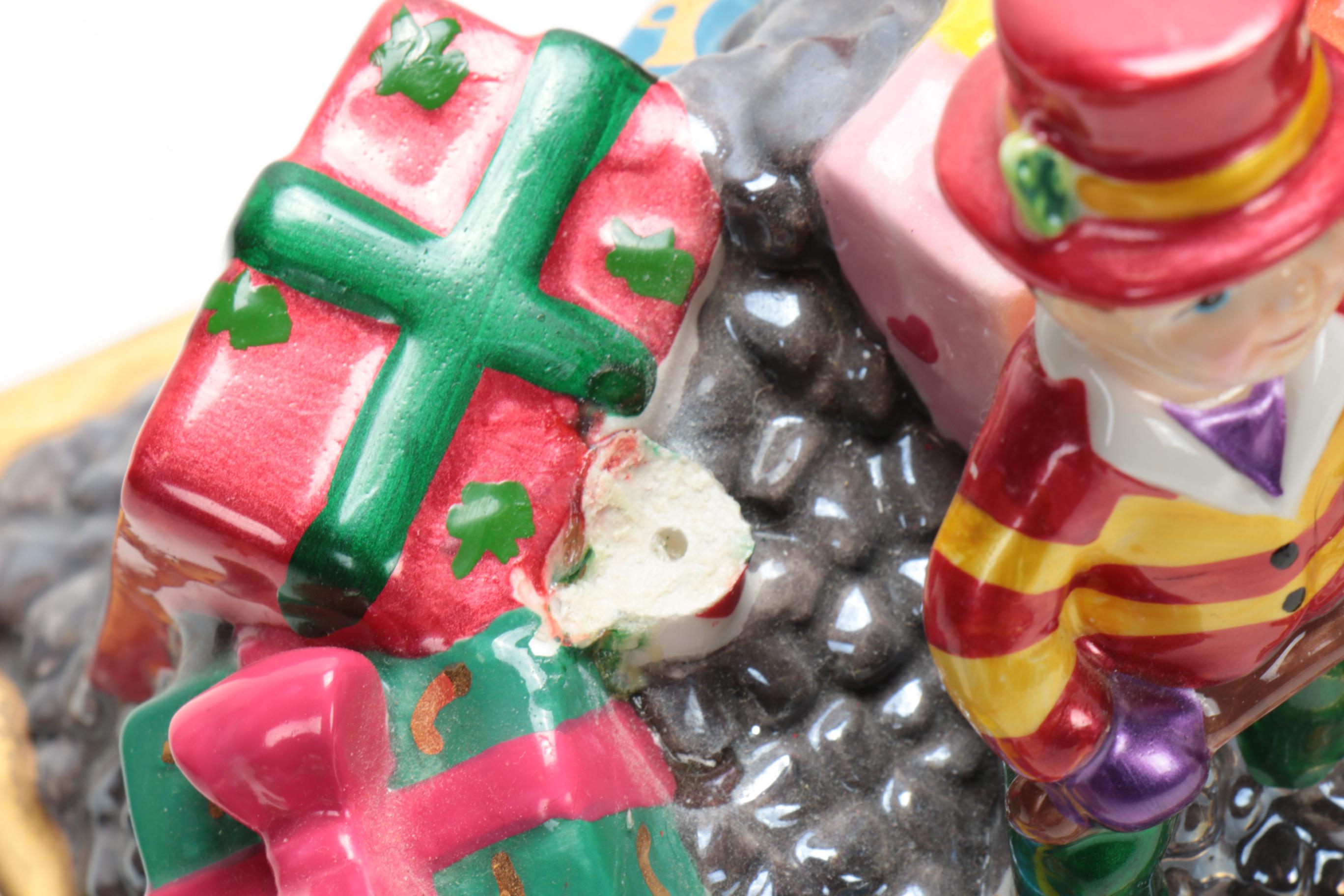 Christopher Radko Figural Christmas Train Cookie Jar