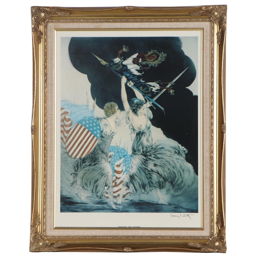 Offset Lithograph after Louis Icart "Courage, My Legions", 20th Century
