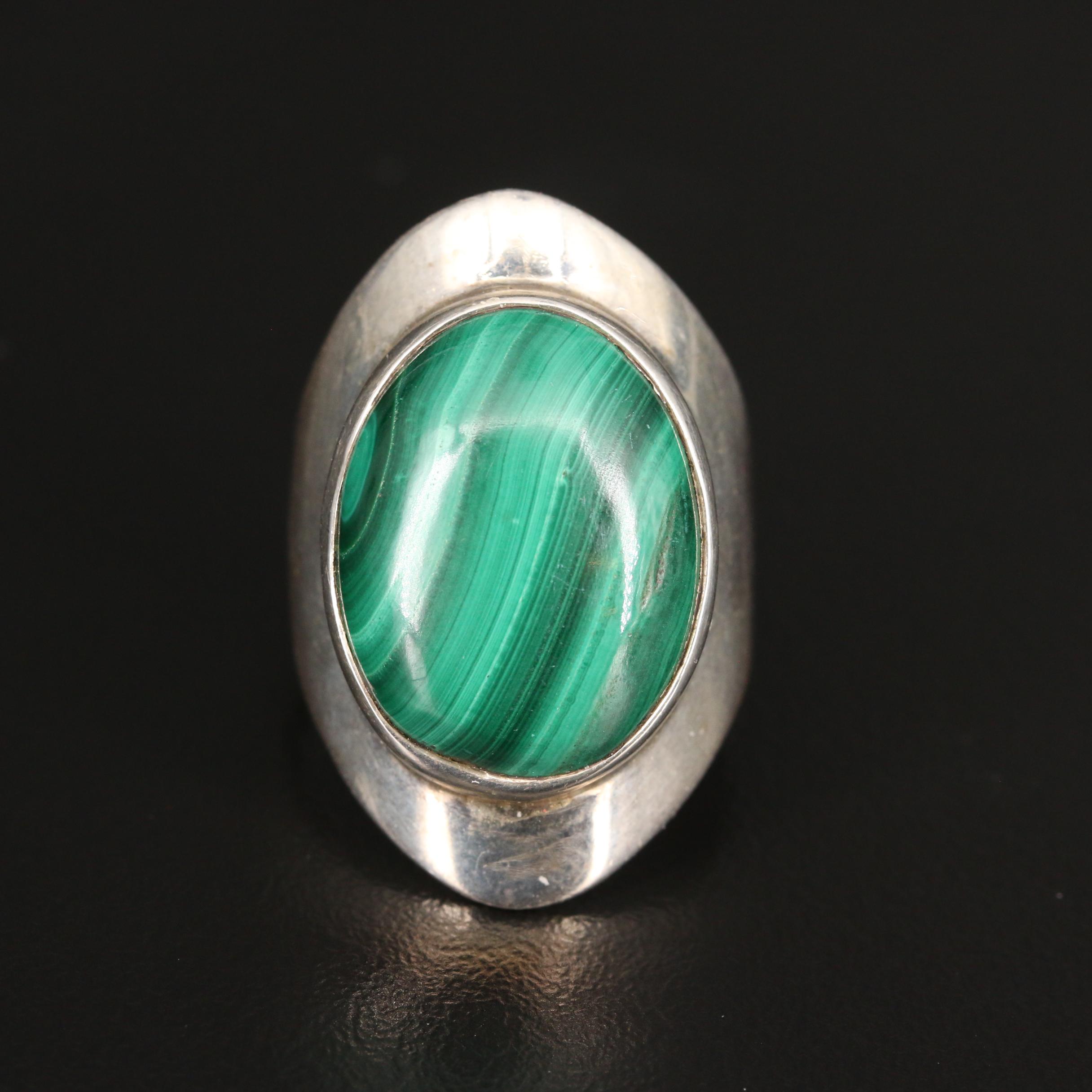 Sterling Gemstone Rings with Vintage Mexican 950 Silver Ring