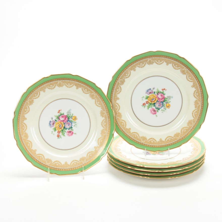 Tressemanes & Vogt "La Cloche" Porcelain Dinner Plates, Early/Mid 20th Century