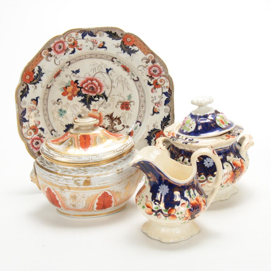 Bentick, Gaudy Welsh, and Other Hand-Painted English Earthenware, 19th Century