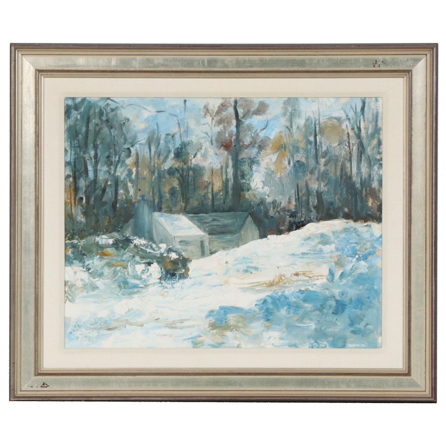 Winter Landscape Oil Painting