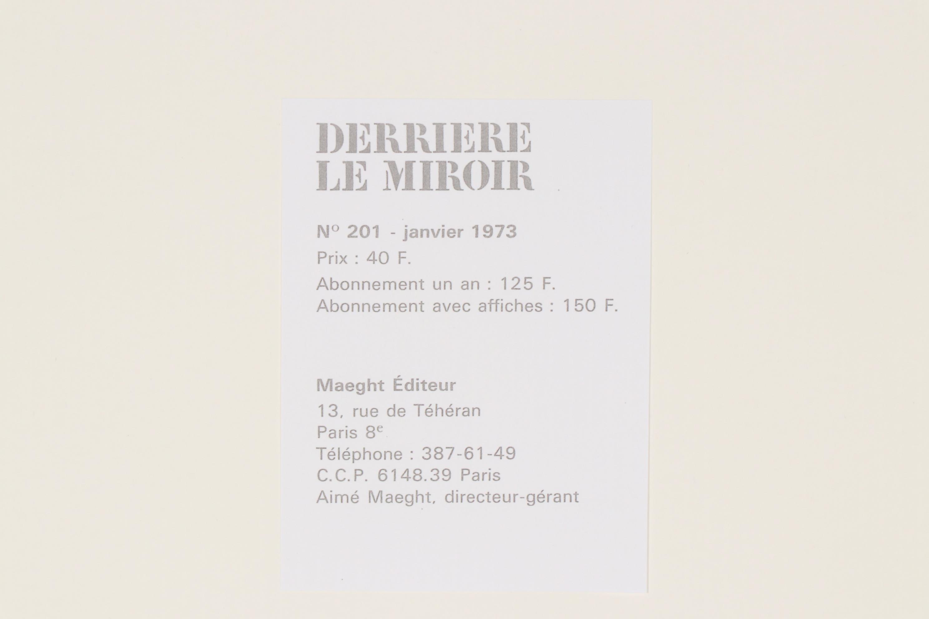 Alexander Calder Color Lithograph for "Derrière le Miroir", 1973