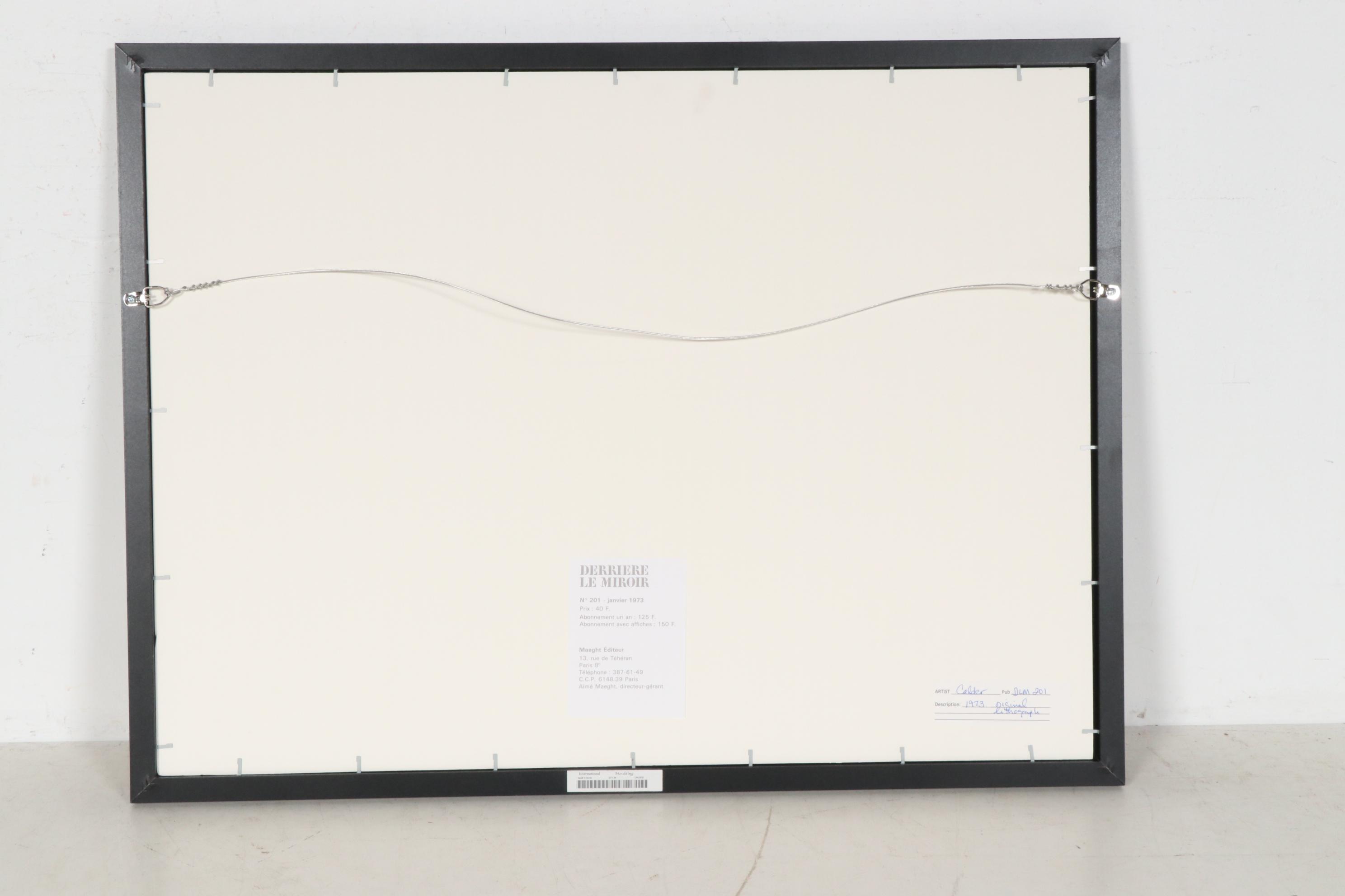 Alexander Calder Color Lithograph for "Derrière le Miroir", 1973