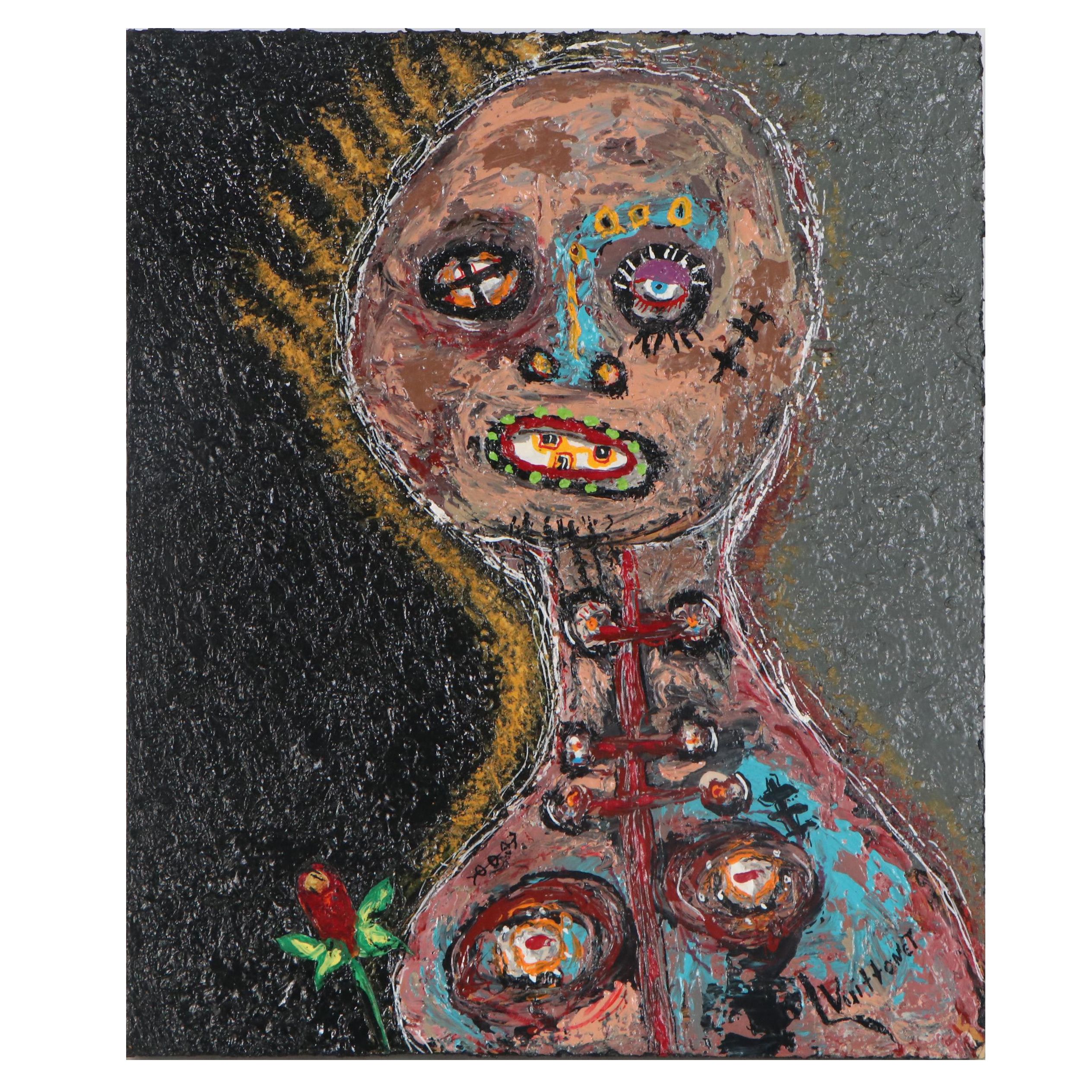 Louis Vuittonet Acrylic and Mixed Media Painting "Veritas", 2008