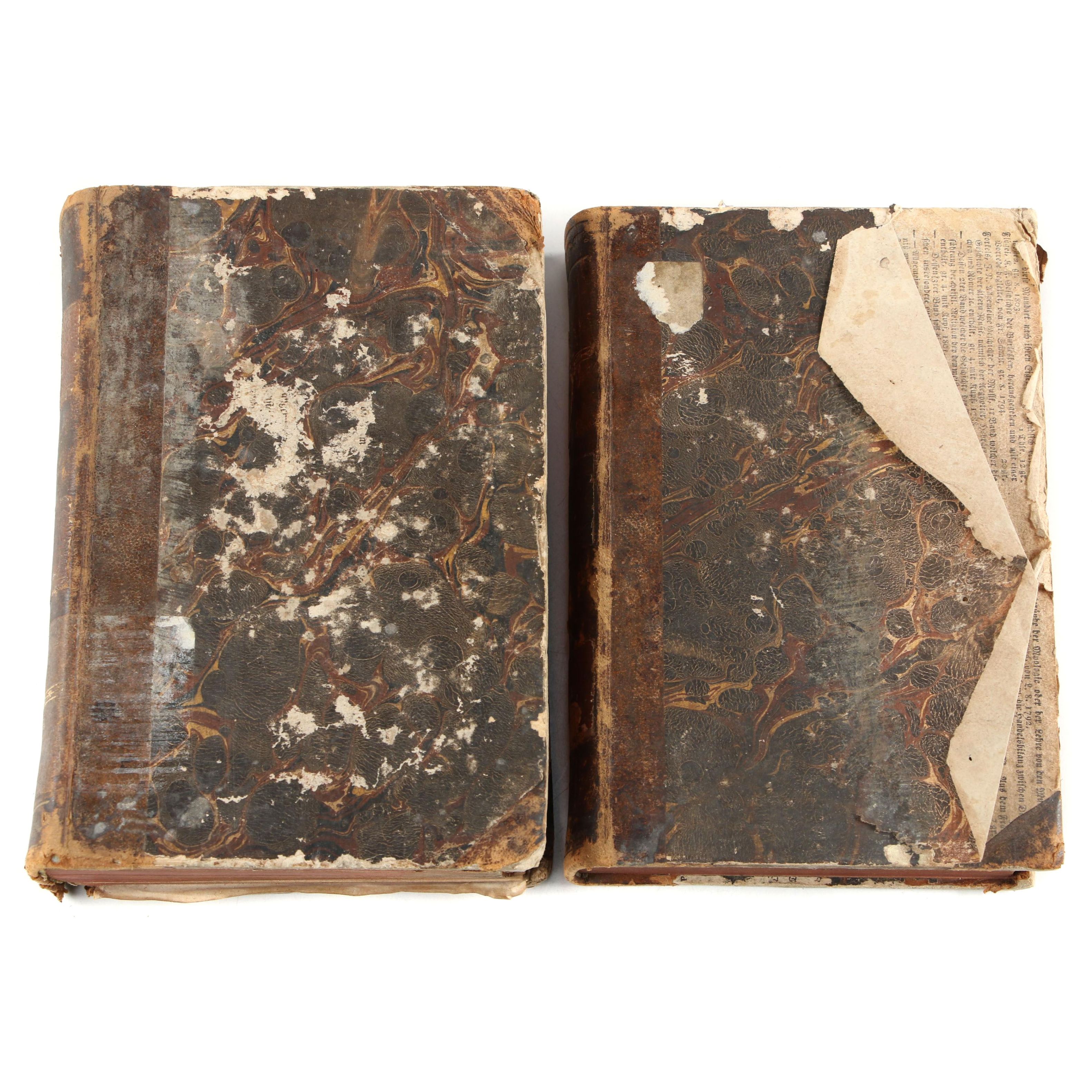 Hebrew and Latin "Biblia Hebraica" Two-Volume Set by J. H. Michaelis, 1720