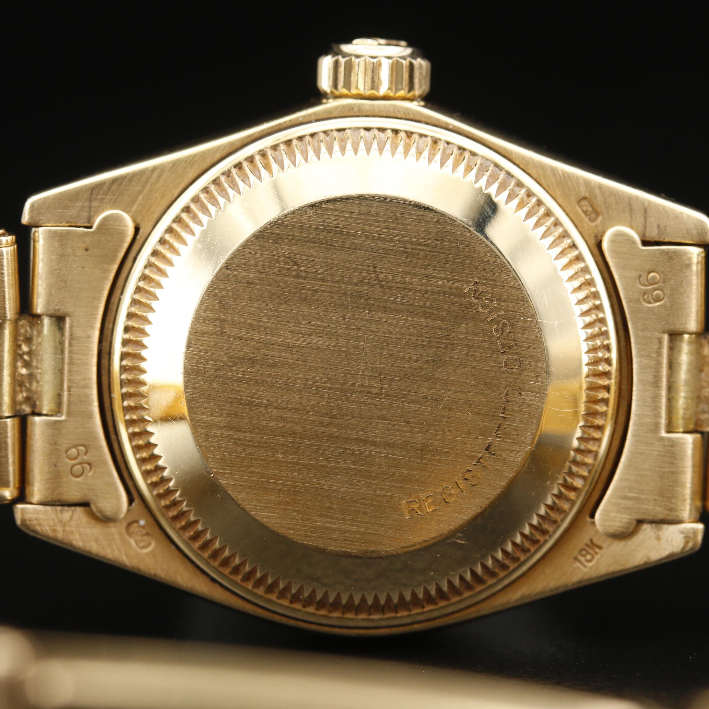 1981 Rolex "Datejust" 18K Gold Automatic Watch