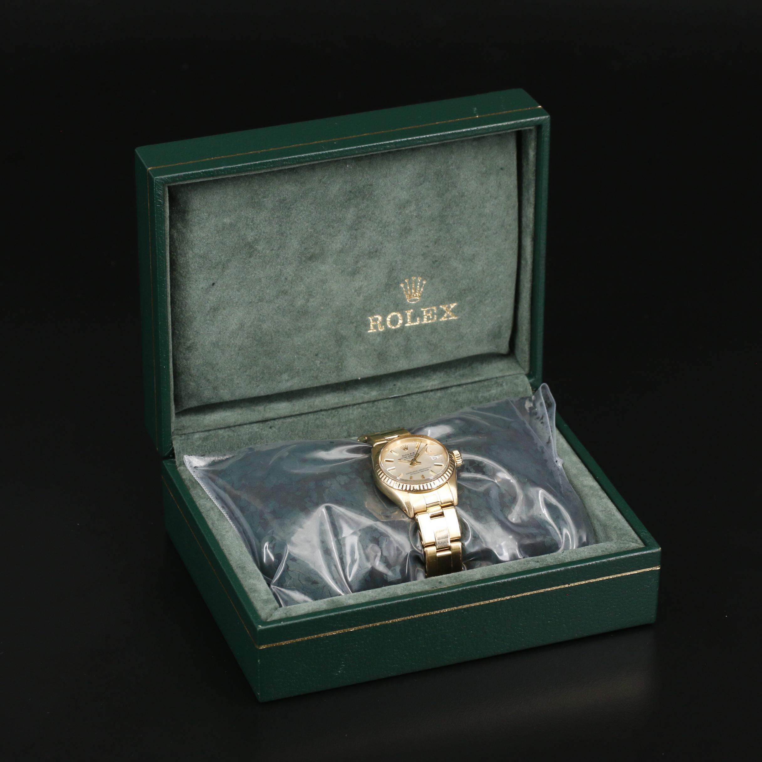 1981 Rolex "Datejust" 18K Gold Automatic Watch