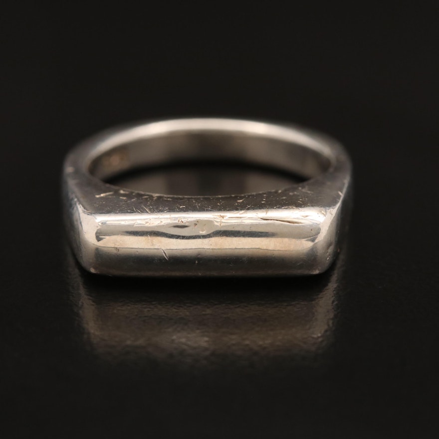 Sterling Silver Rectangular Top Ring
