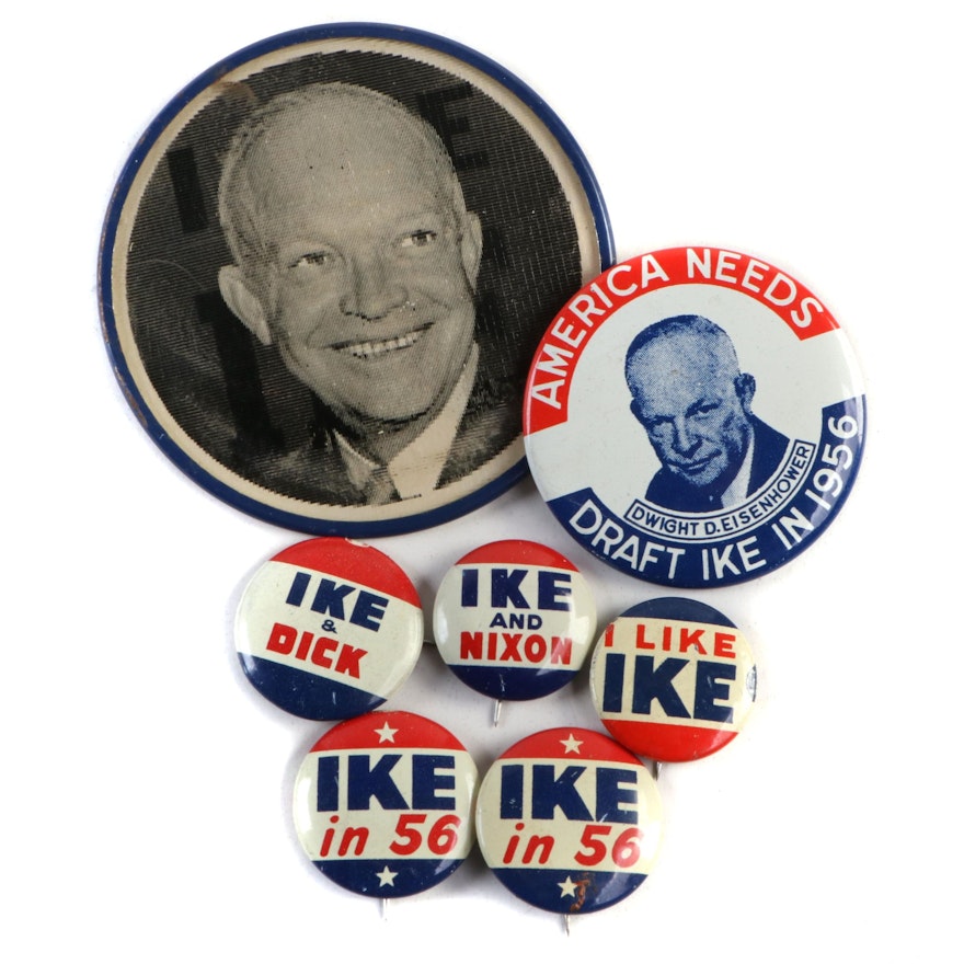 Dwight Eisenhower U.S. Presidential Campaign Pinbacks, 1950s