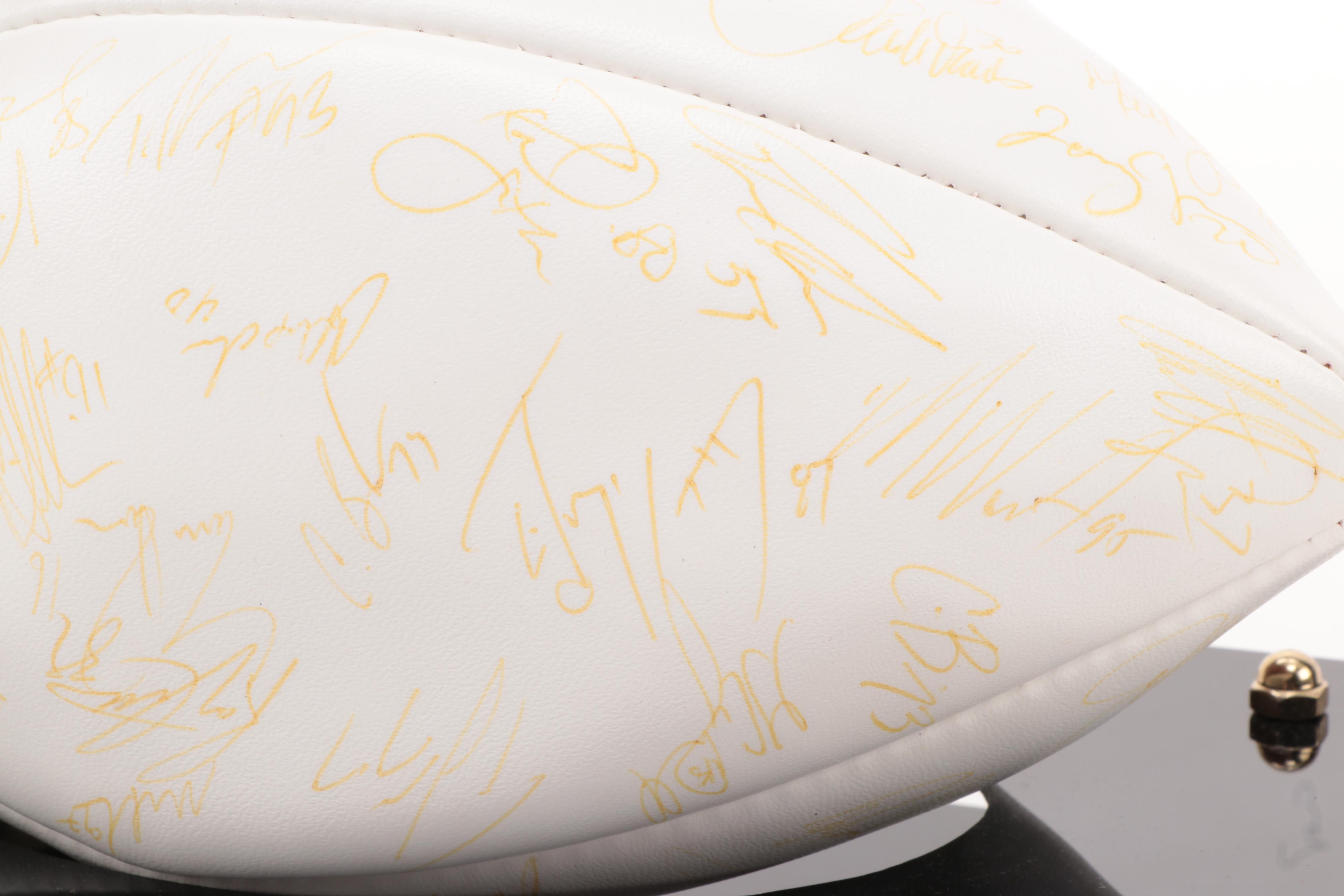 1998 Denver Broncos Signed Football with Case, Includes John Elway