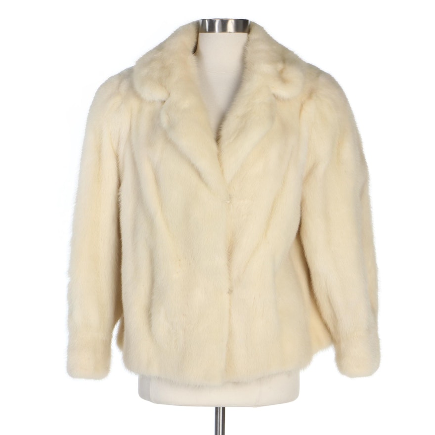 Blonde Mink Fur Cropped Jacket from Cole of Columbus, Vintage