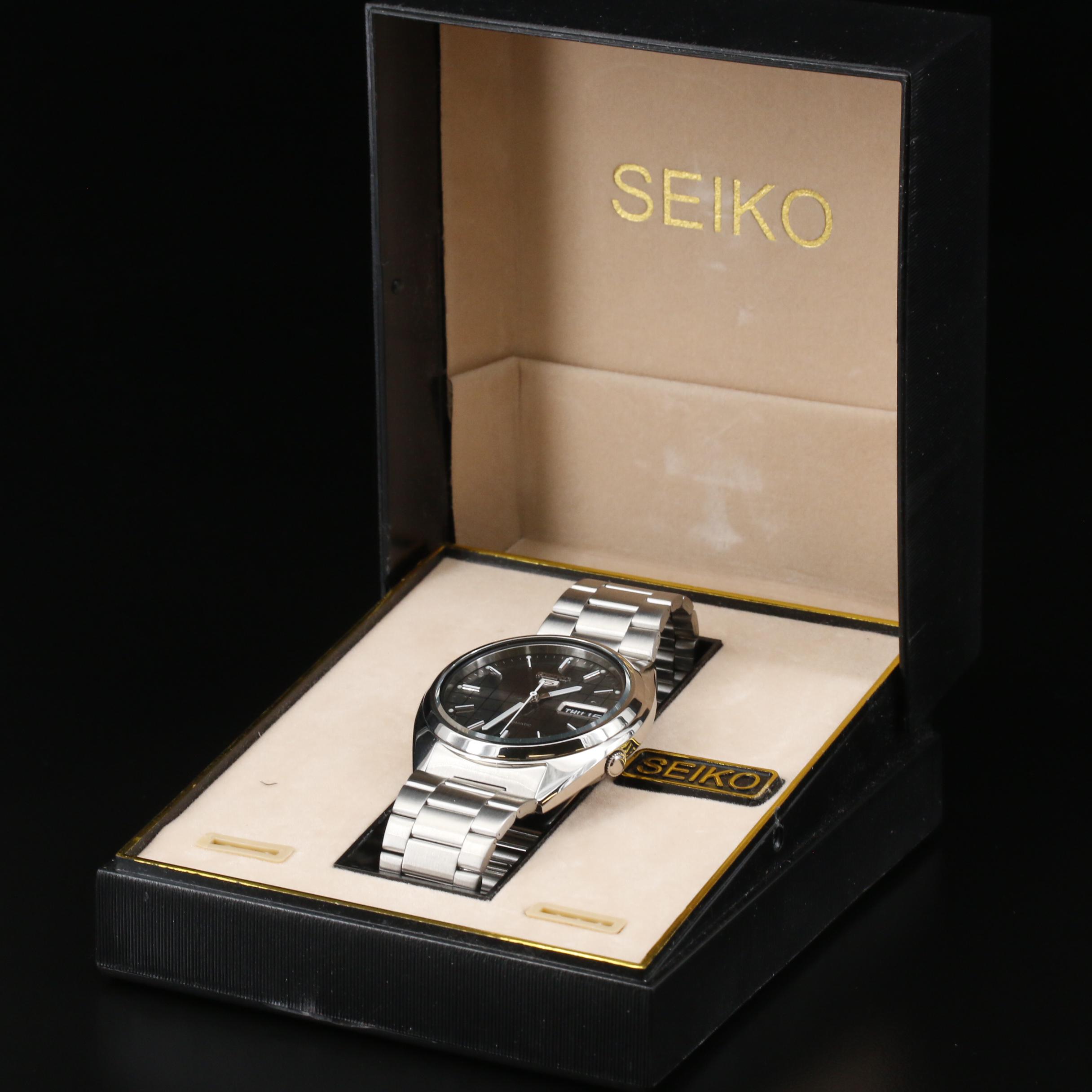 Seiko 5 Day-Date Stainless Steel Automatic Watch
