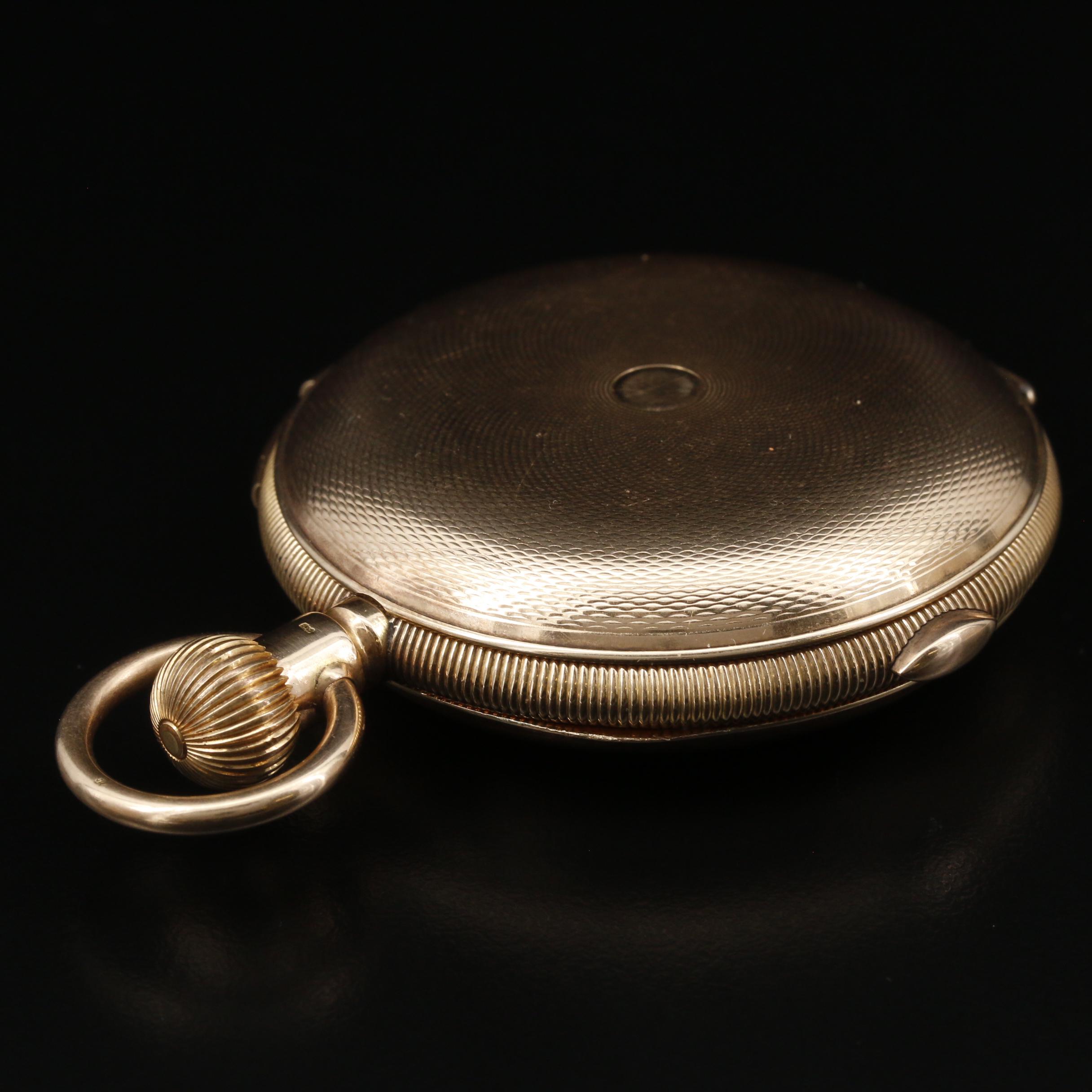 14K E. Mathey "Minute Repeater" Chronograph Pocket Watch, Circa 1890