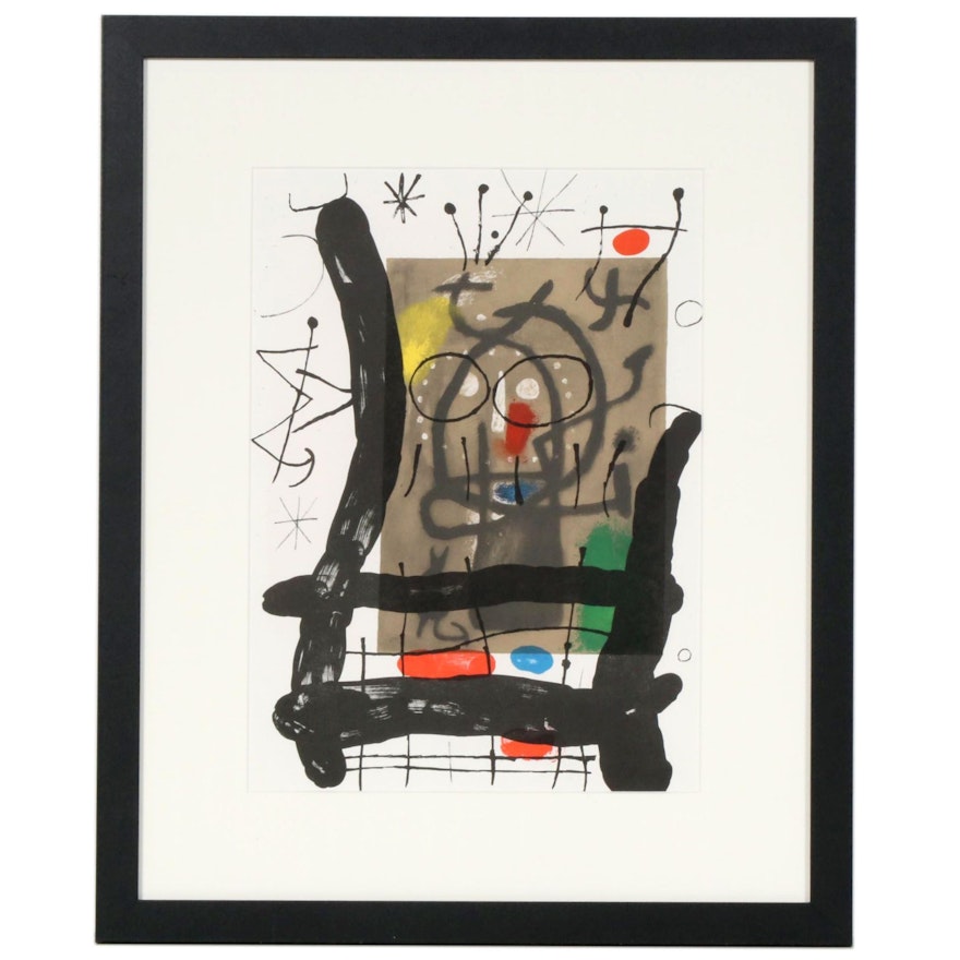 Joan Miró Color Lithograph for "Derrière le Miroir," 1965