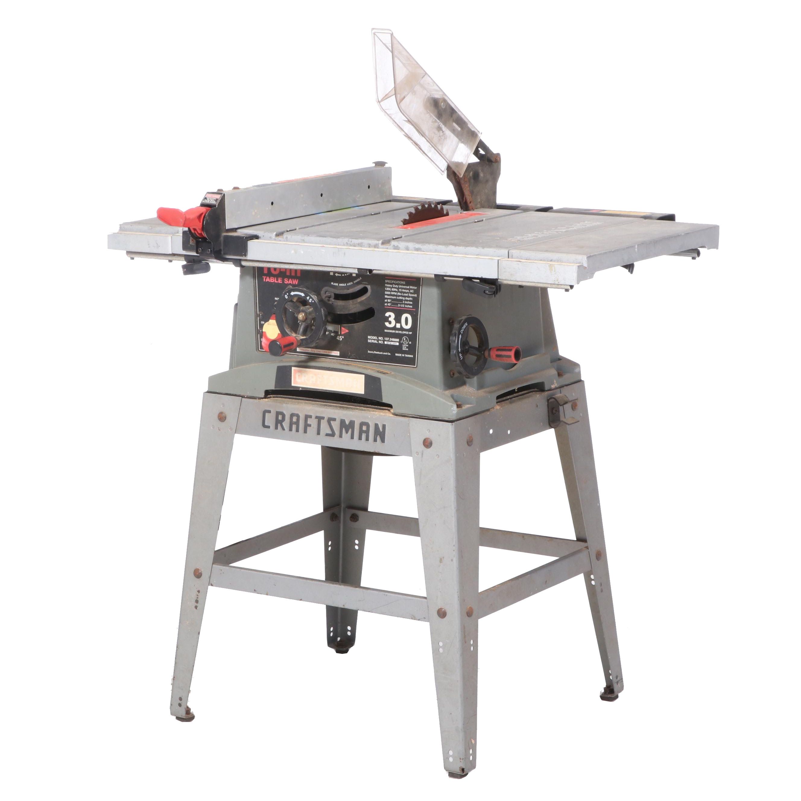 Craftsman for Sears, Roebuck and Co. 10 Inch Table Saw