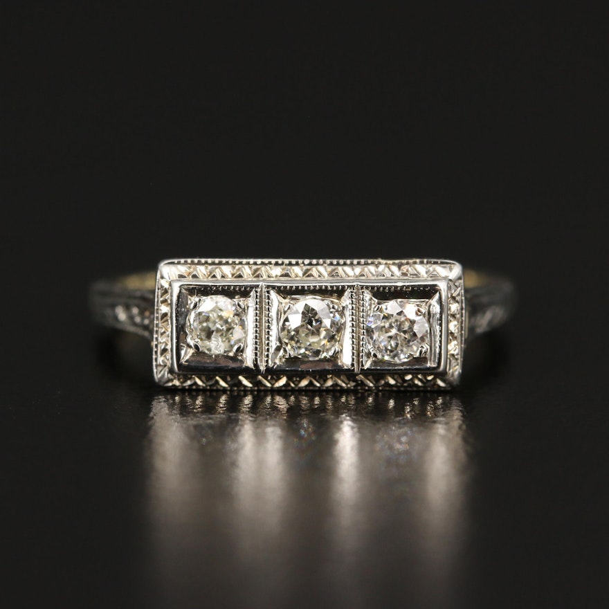 Vintage 14K Diamond Ring