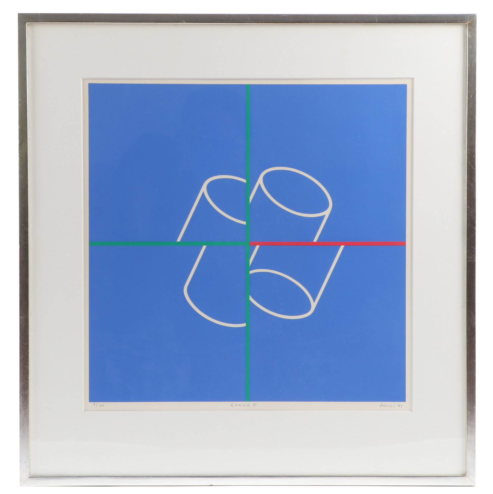 Yutaka Funai Serigraph "Rondo V", 1971