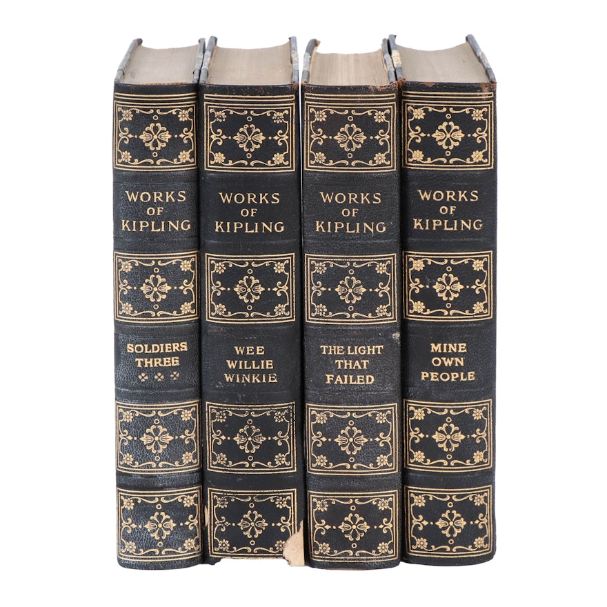 "The Works of Rudyard Kipling" Edition de Luxe Partial Set, circa 1915