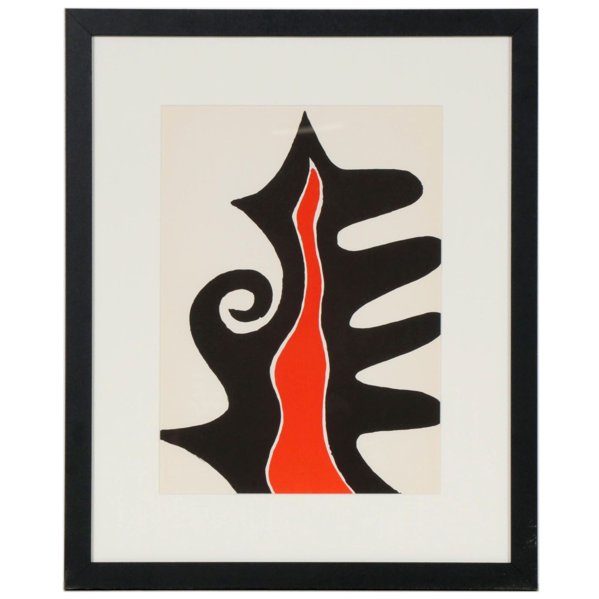 Alexander Calder Color Lithograph for "Derriere le Miroir", 1973