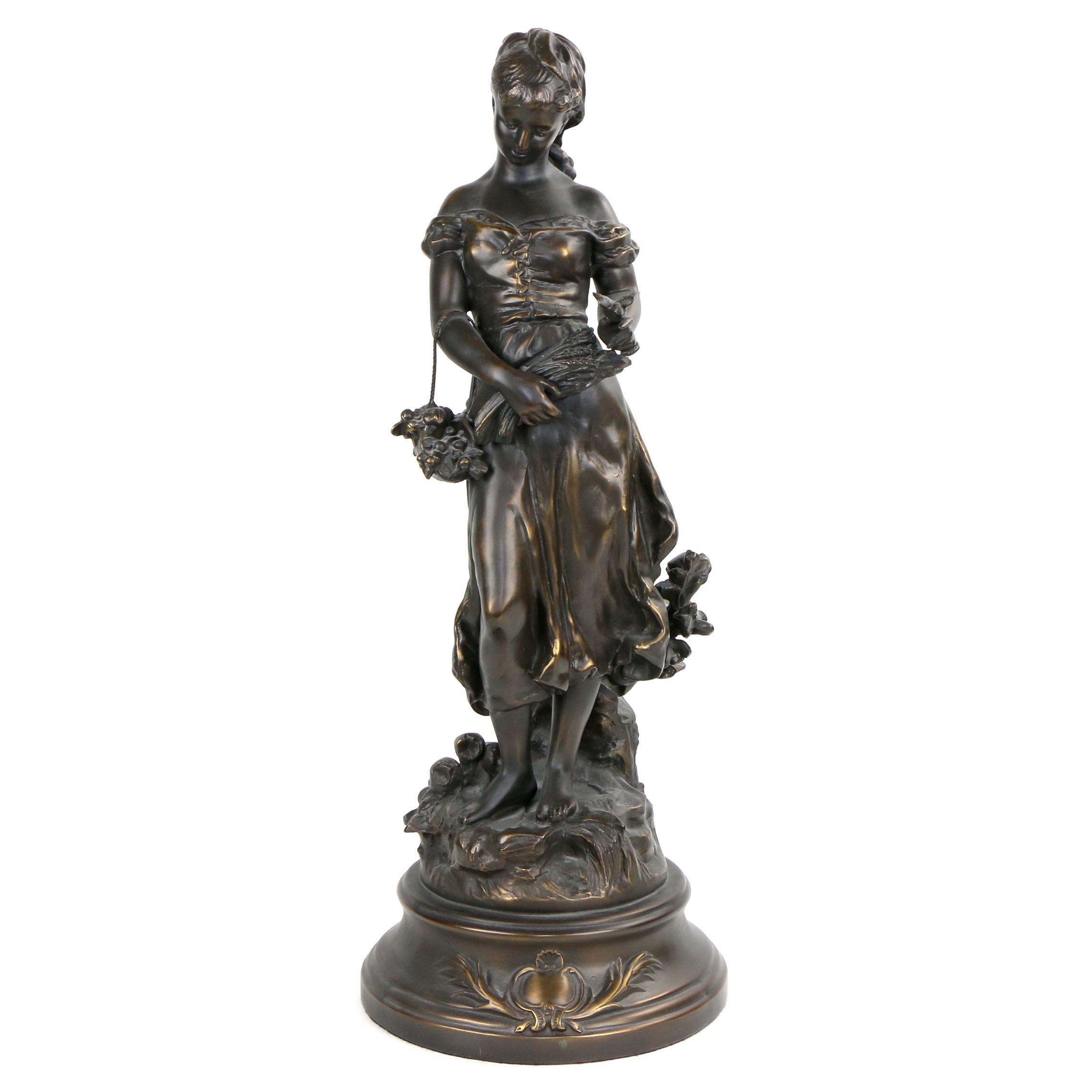 Collection Francaise Bronze-Coated Sculpture after L & F Moreau Studio