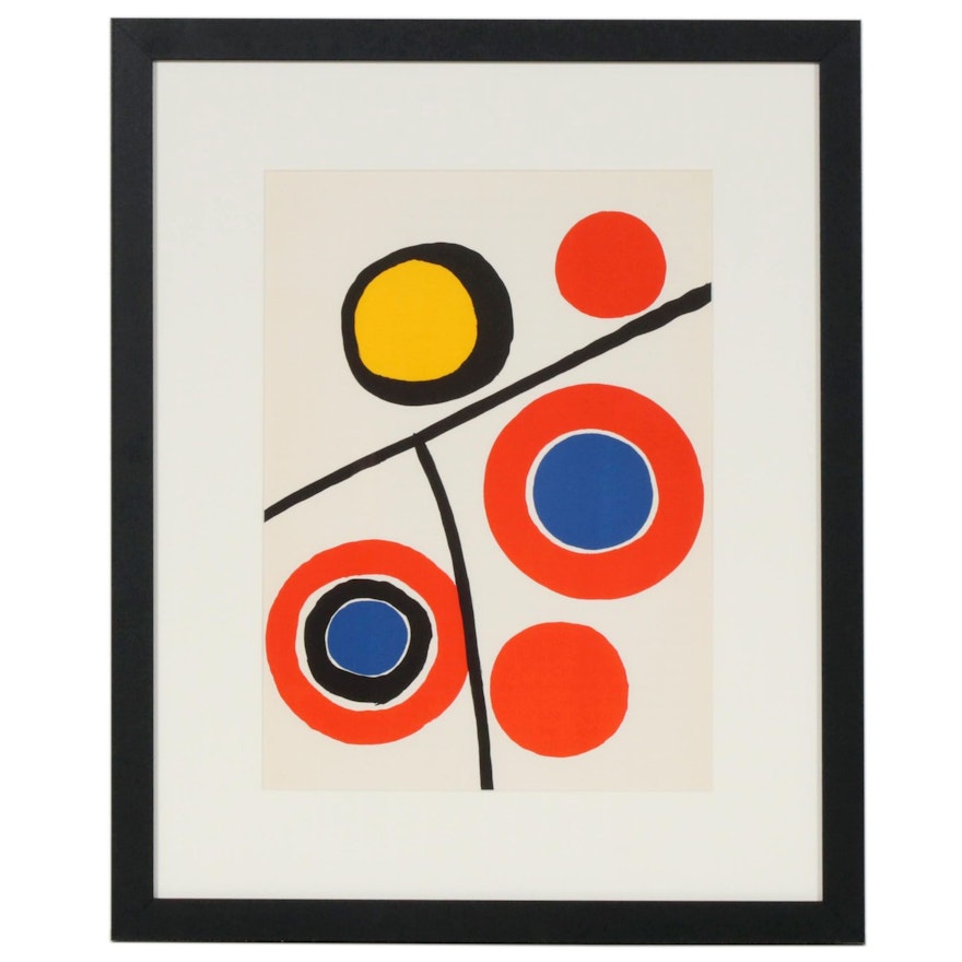 Alexander Calder Color Lithograph for "Derriere le Miroir", 1973