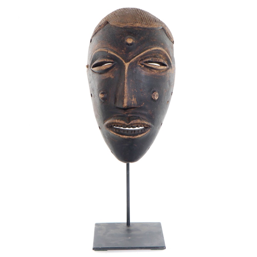 Central African Hand-Carved Wood Mask