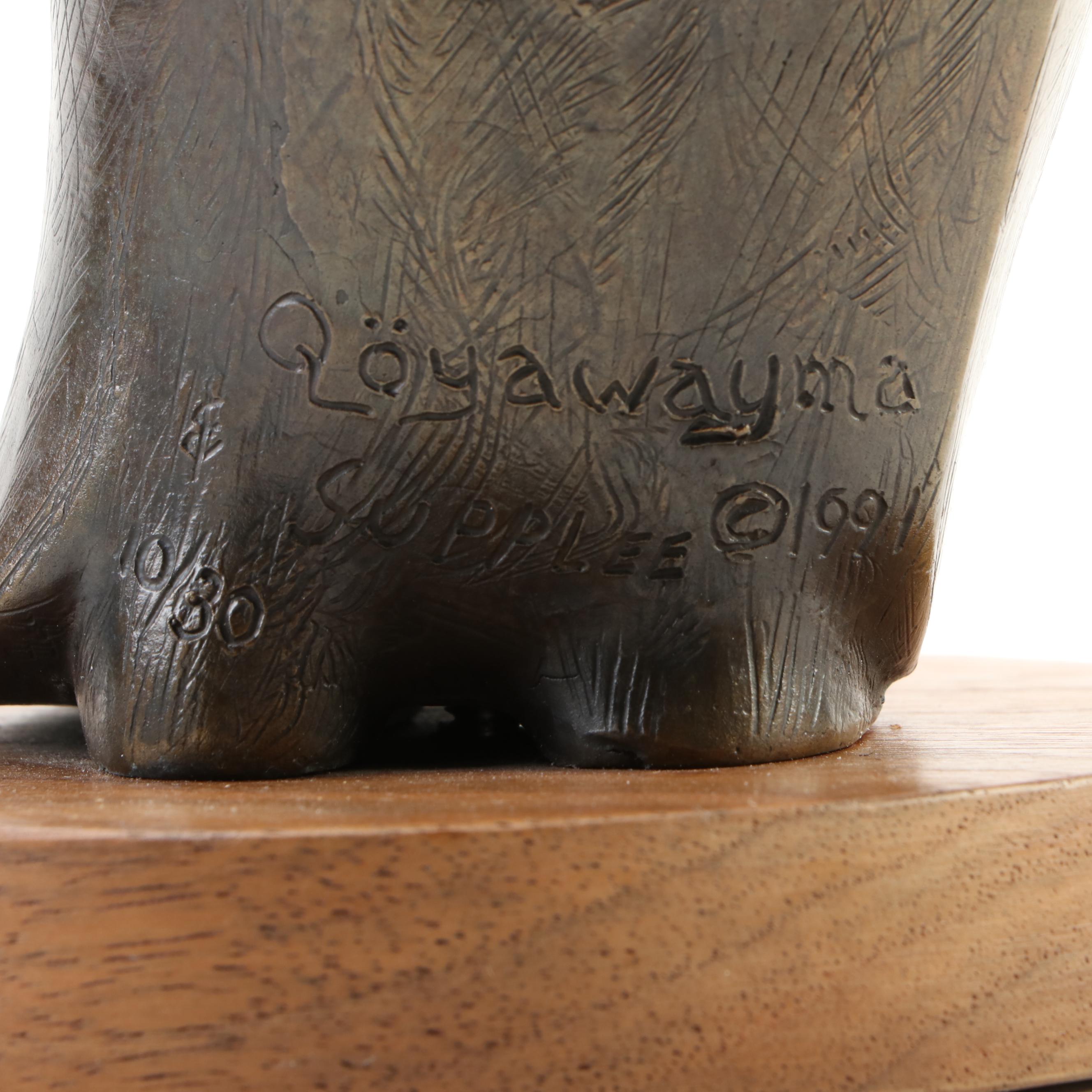 Al Qöyawayma and Charles Supplee Bronze Sculpture "Hopi Maiden," 1991