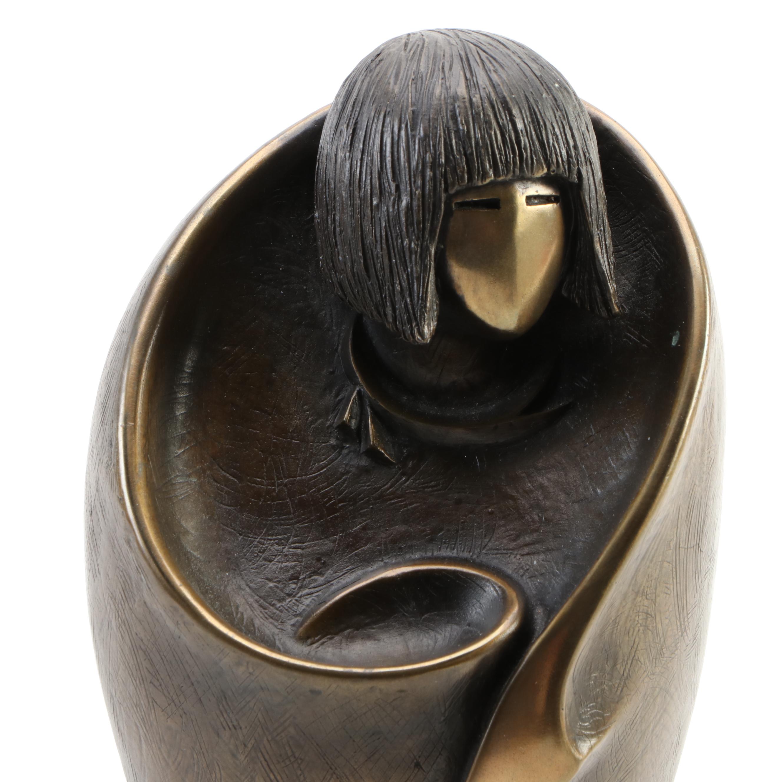 Al Qöyawayma and Charles Supplee Bronze Sculpture "Hopi Maiden," 1991
