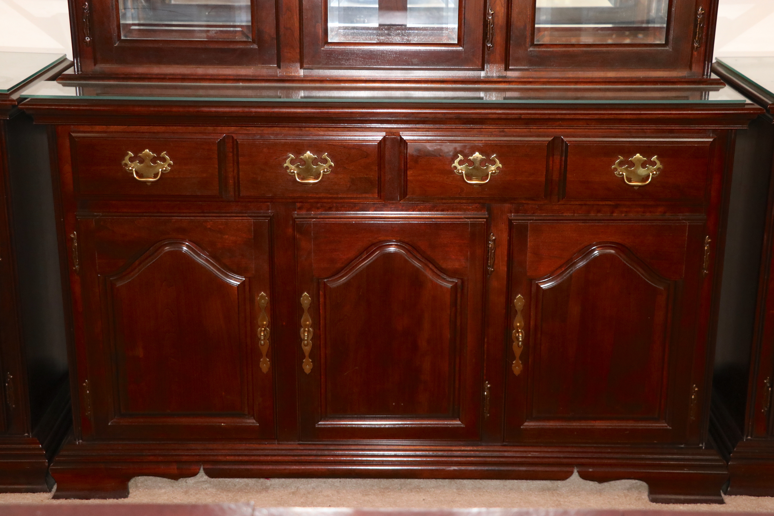 Kincaid "Cherry Mountain II" China Cabinet with Side Cabinets